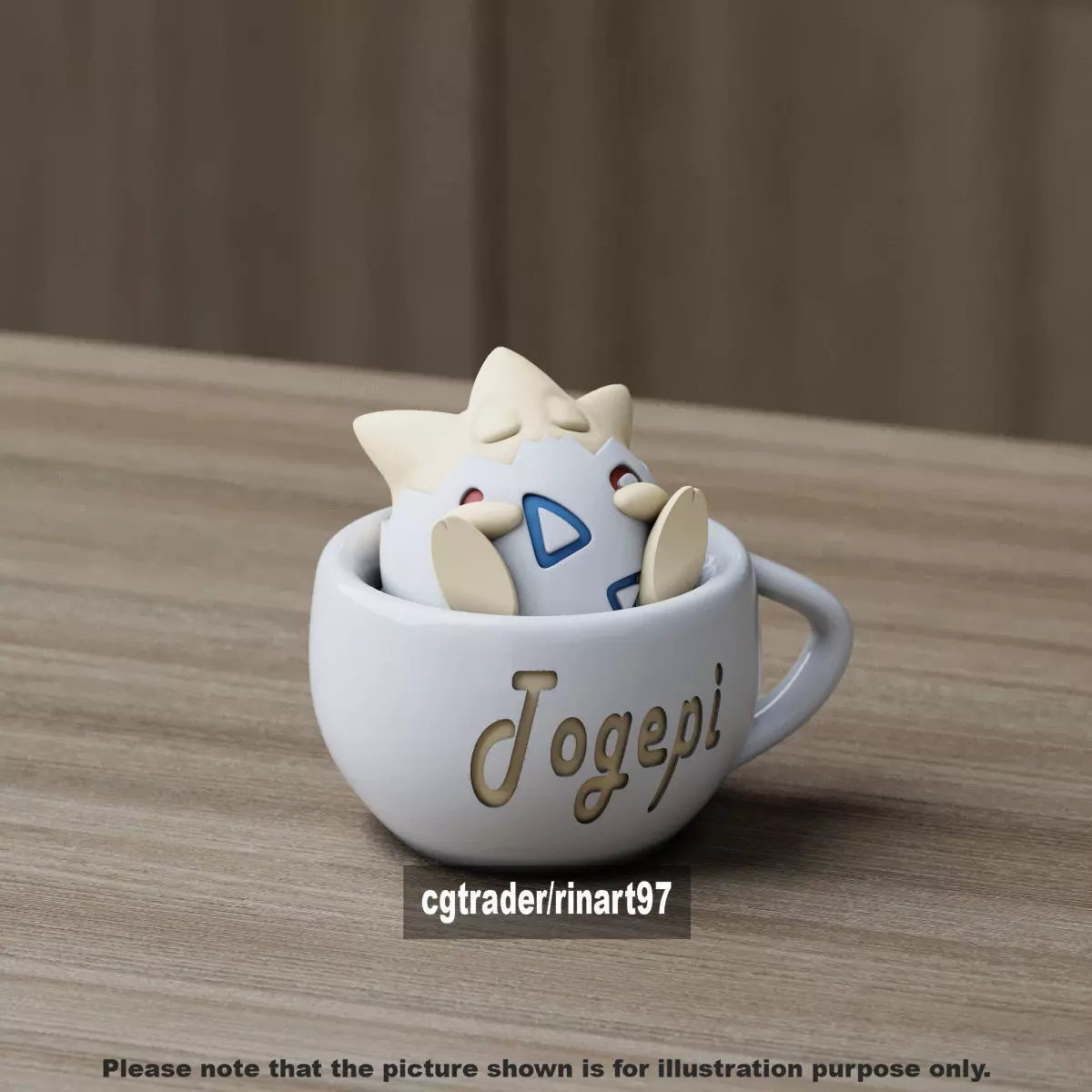 Togepi chill cup 3D print model_8