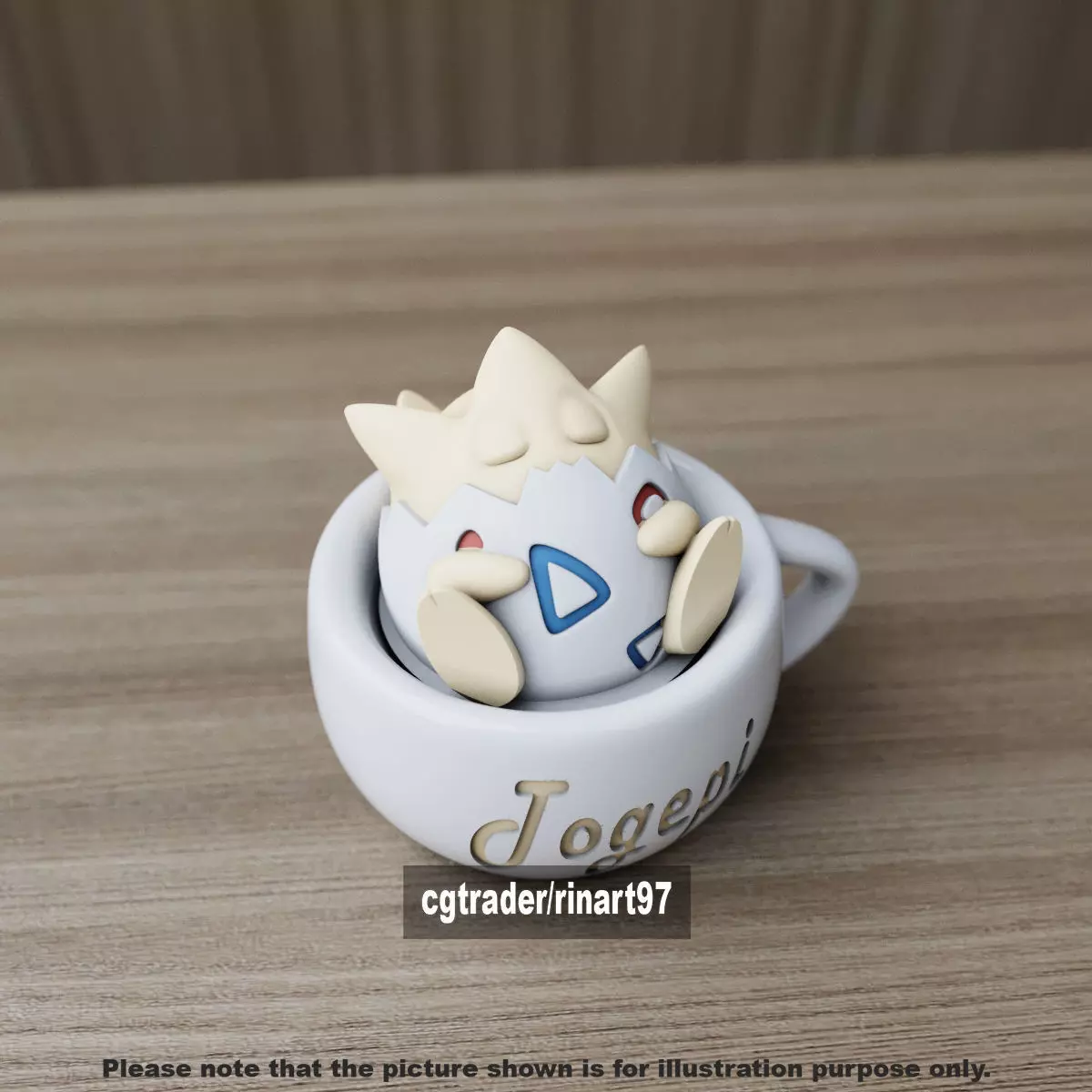 Togepi chill cup 3D print model_4