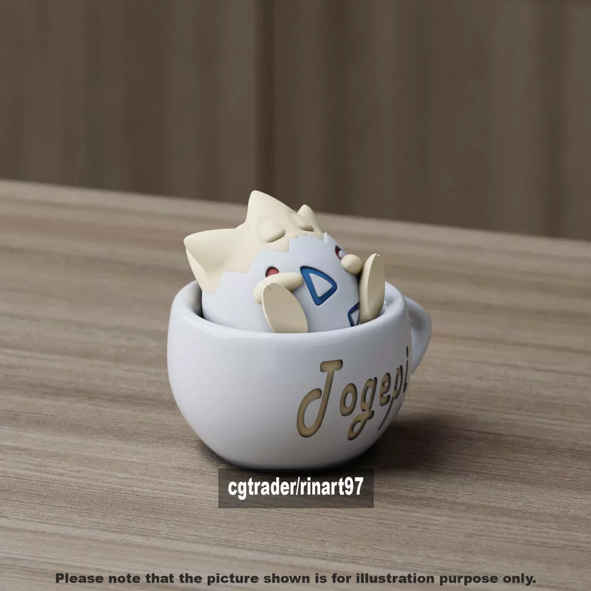 Togepi chill cup 3D print model_10