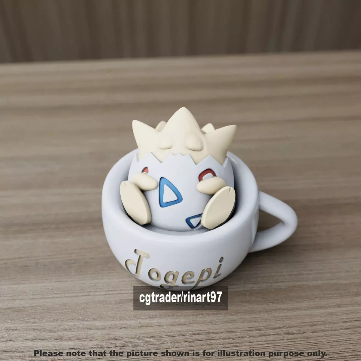 Togepi chill cup 3D print model_2