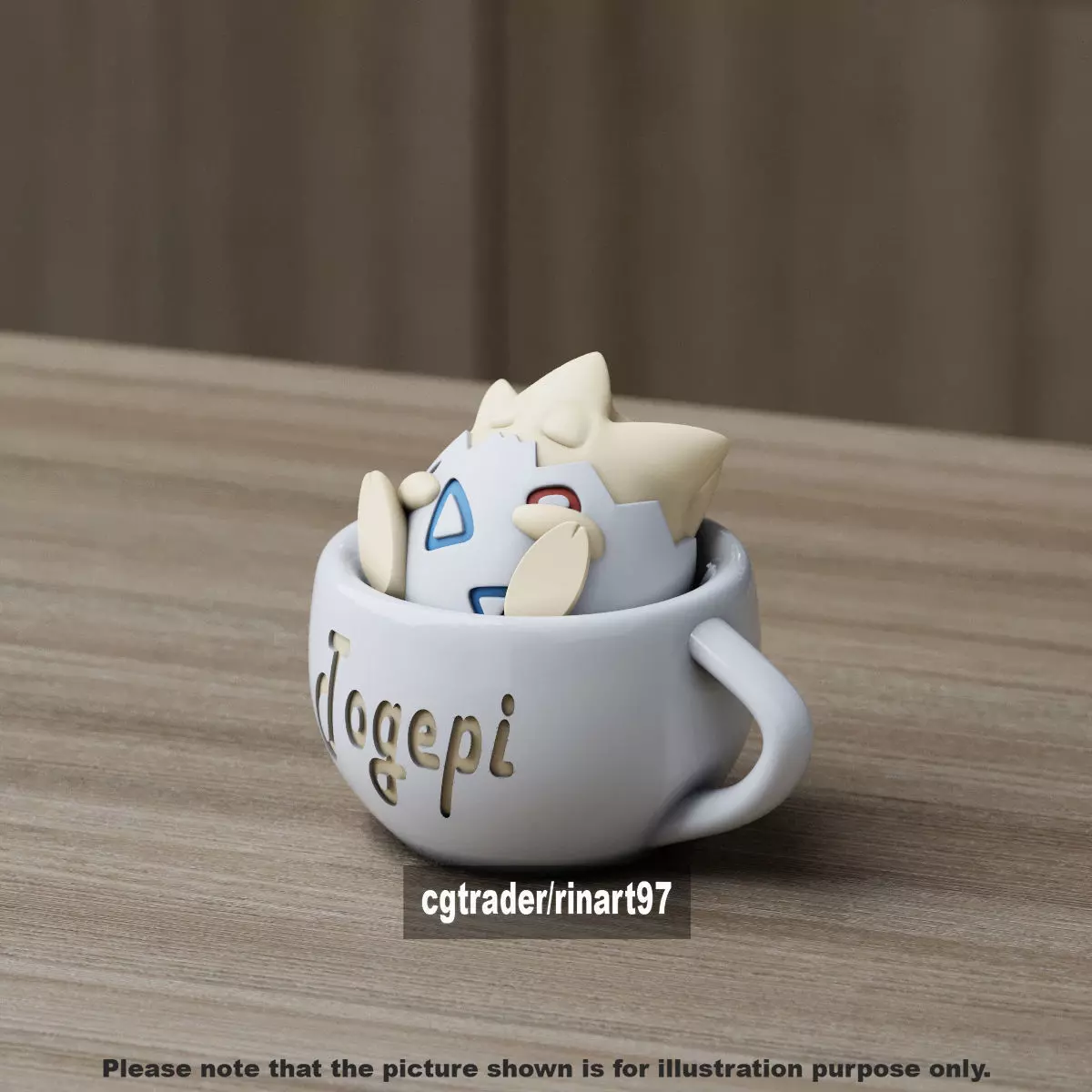 Togepi chill cup 3D print model_1