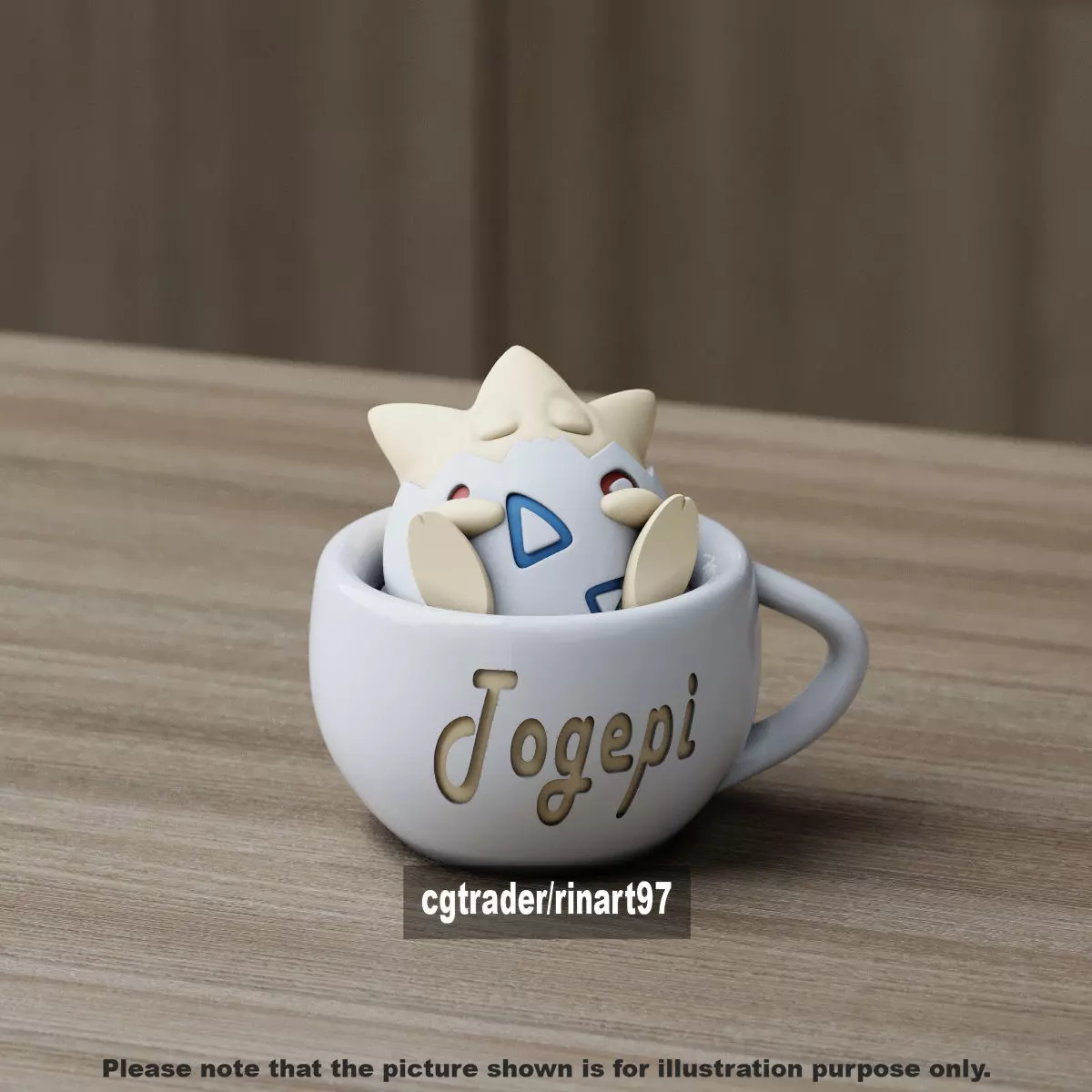 Togepi chill cup 3D print model_7