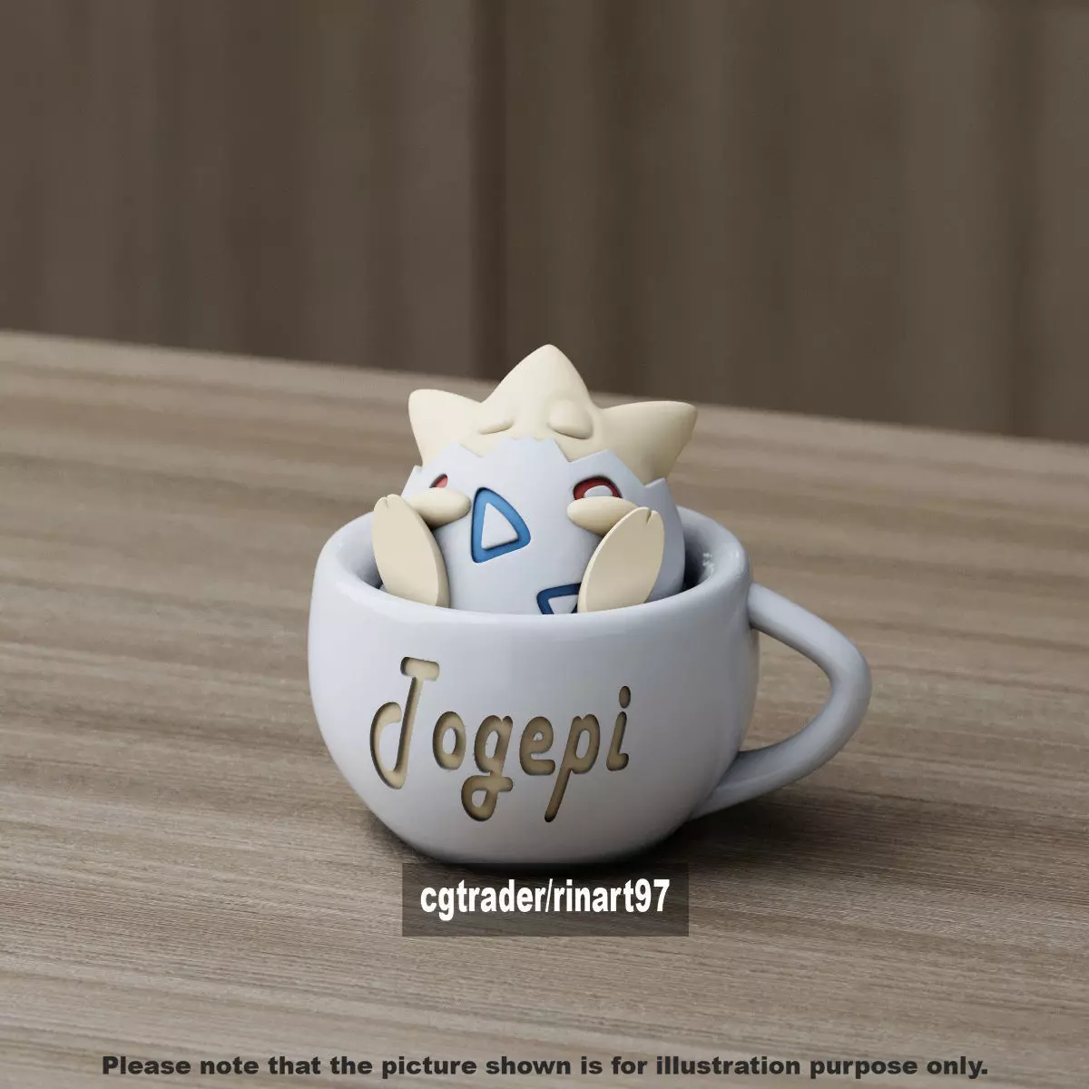 Togepi chill cup 3D print model_5