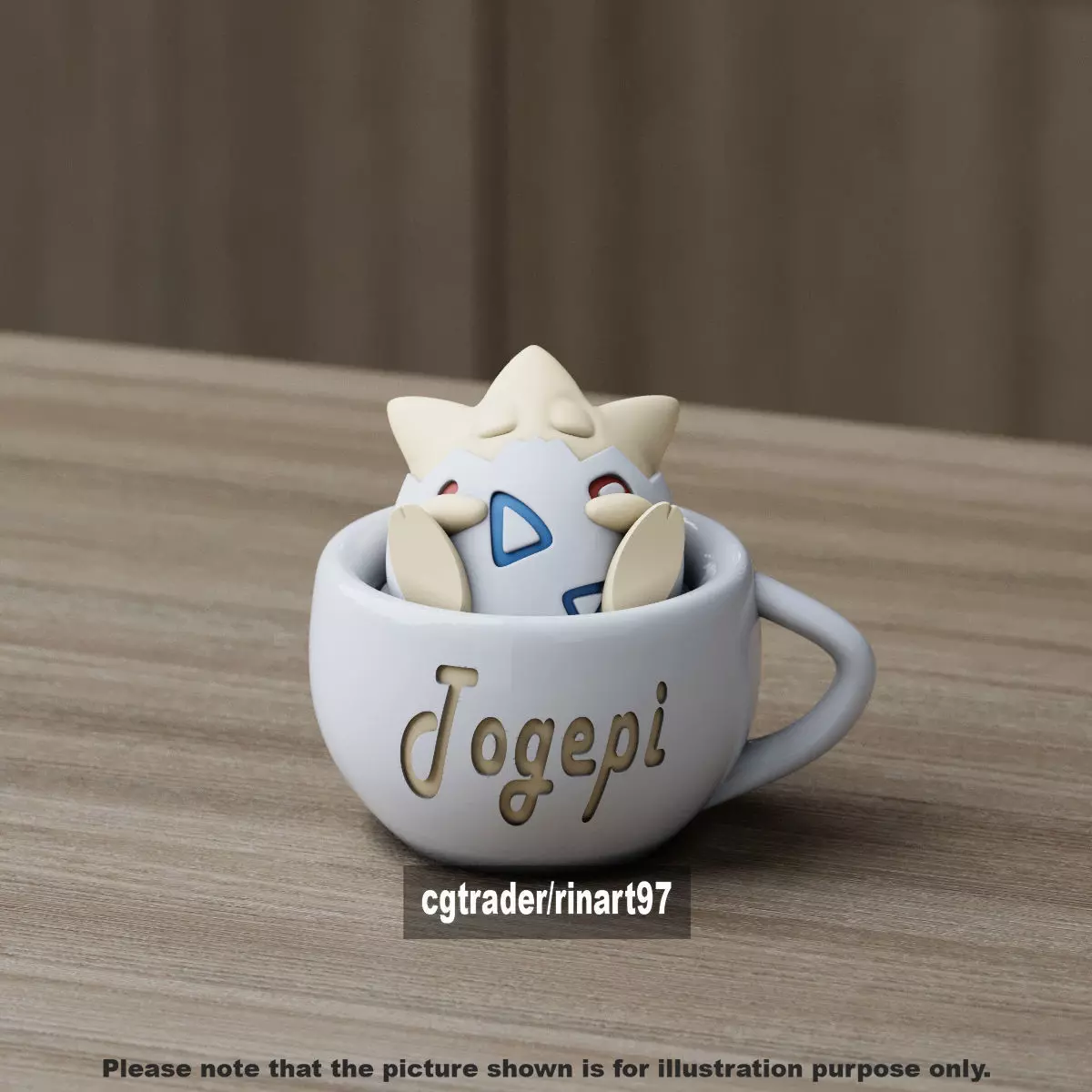 Togepi chill cup 3D print model_6