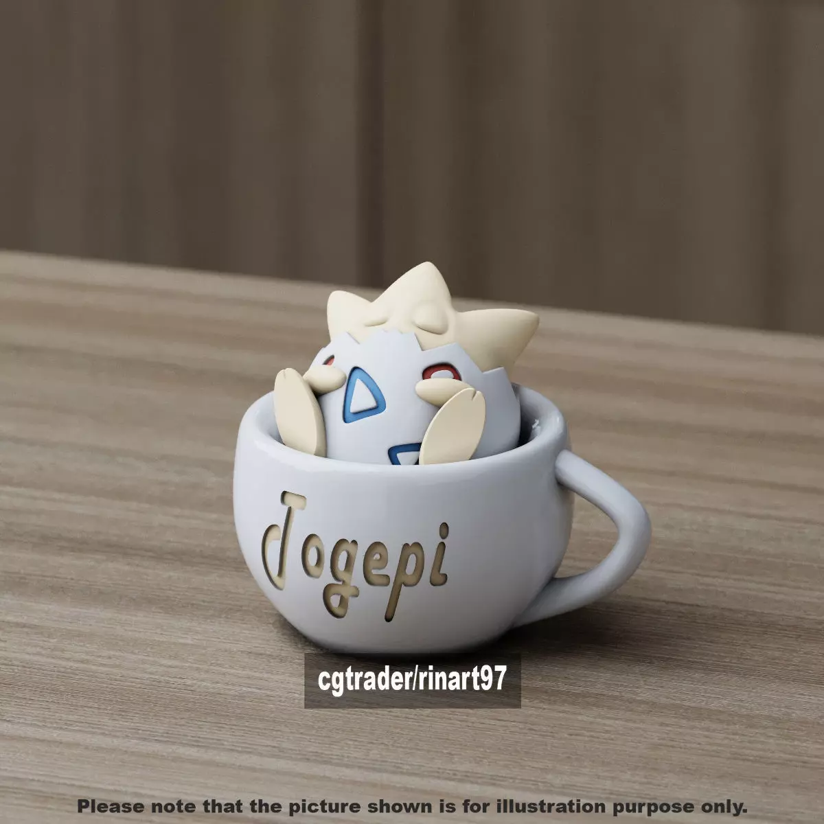 Togepi chill cup 3D print model_11