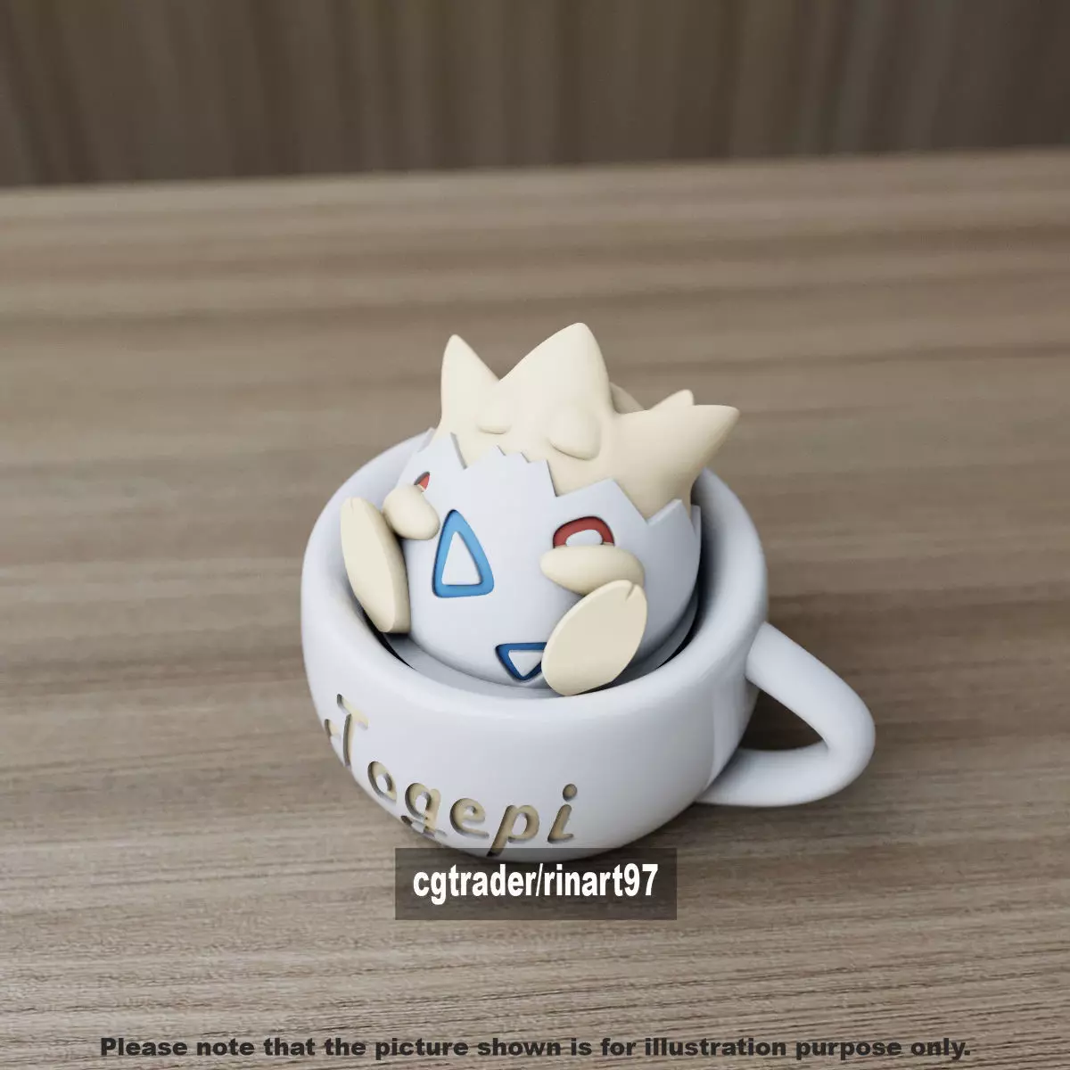 Togepi chill cup 3D print model_3
