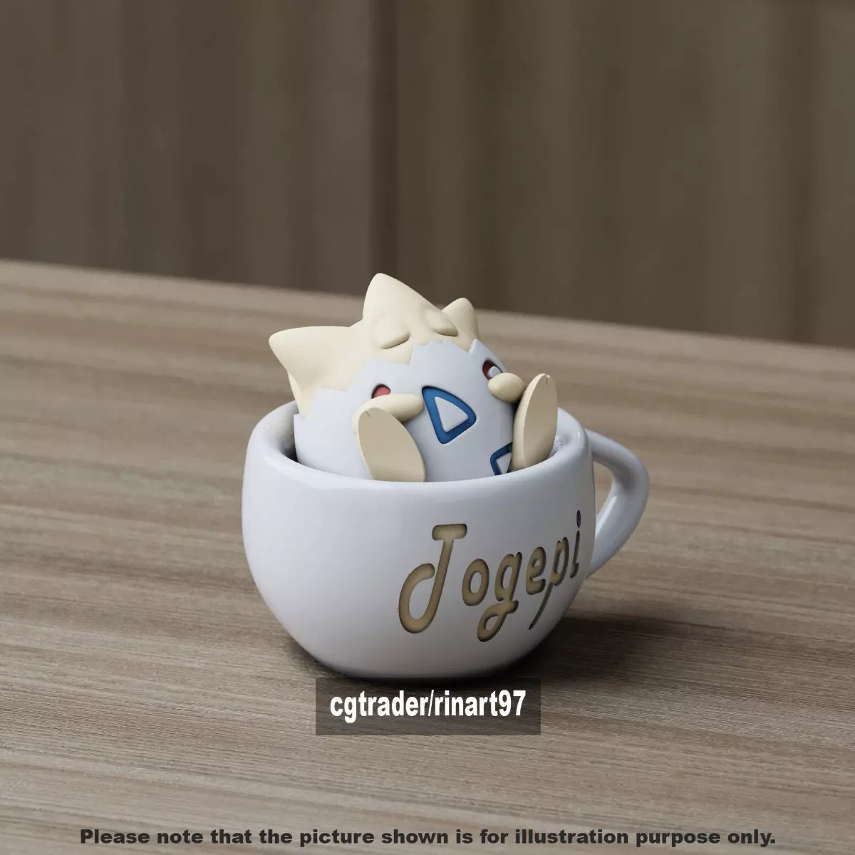 Togepi chill cup 3D print model_9