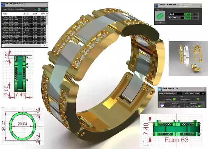 men jewelry gold stl 3dm ring model ror0063