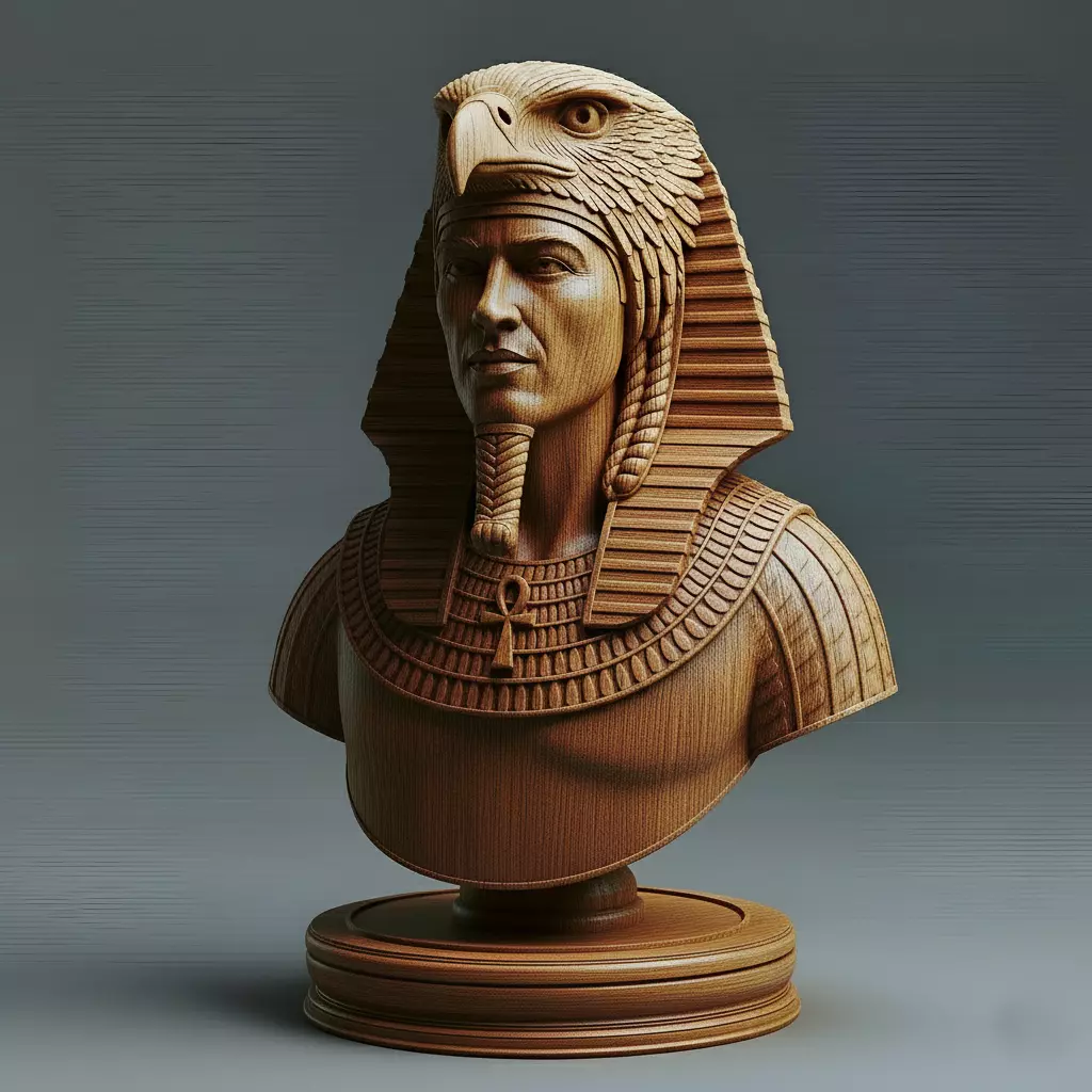 Ancient Egyptian Spiritual Leader Chess Piece 3D print model_0