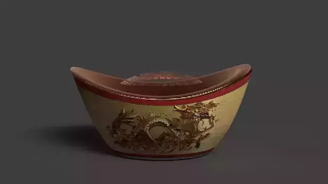 Chinese gold Ingot figure  