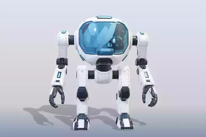 Humanoid Robotic Suit Realistic Model for Games Visual Effects