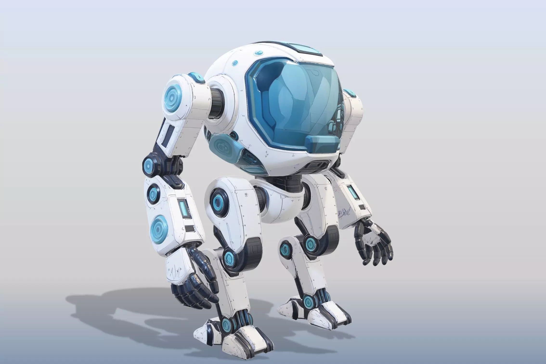 Humanoid Robotic Suit Realistic Model for Games Visual Effects 3D model_1