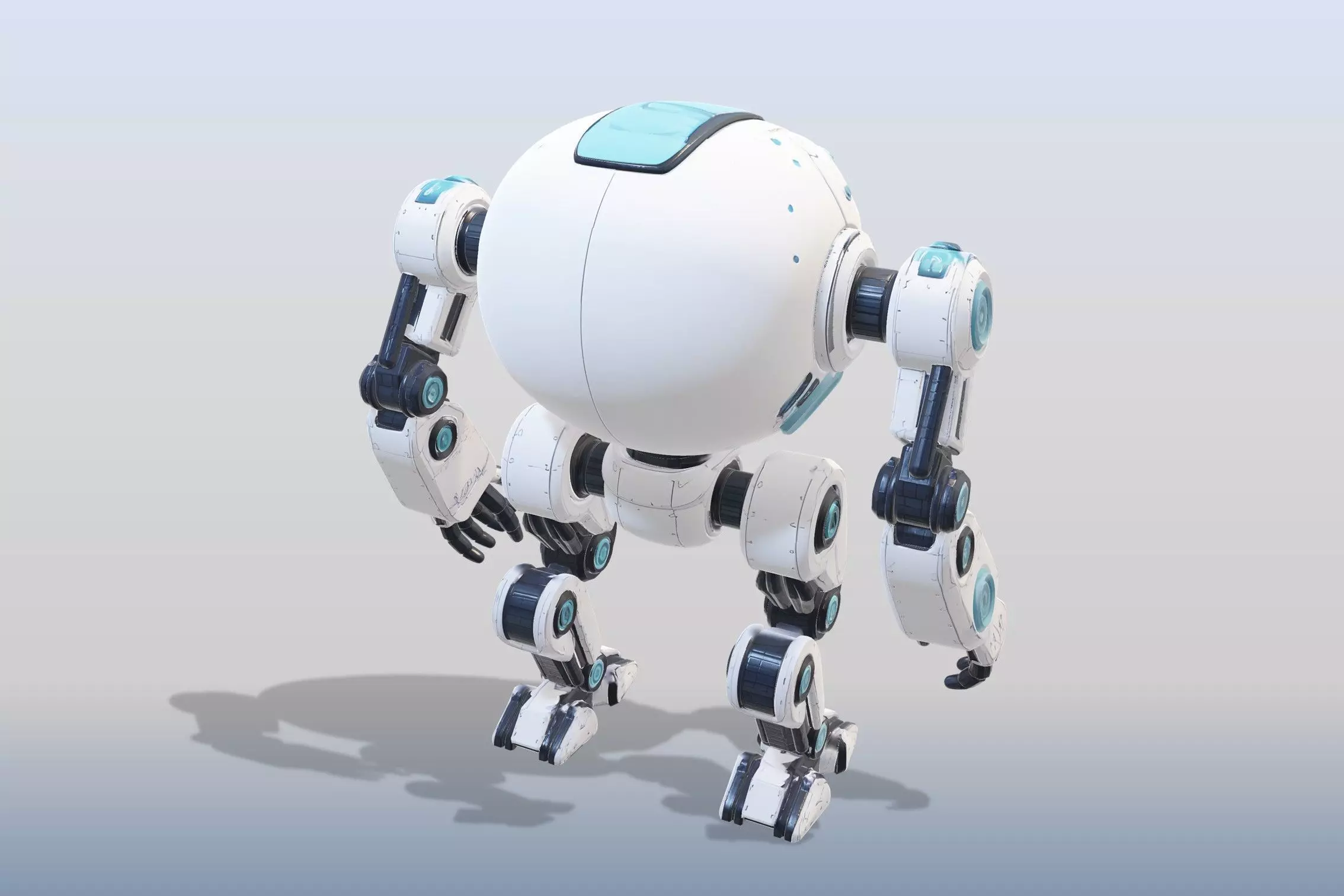 Humanoid Robotic Suit Realistic Model for Games Visual Effects 3D model_4