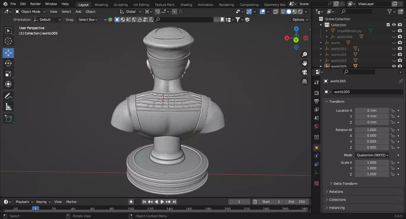 Ancient Egyptian Soldier Pawn Chess Piece 3D print model_6