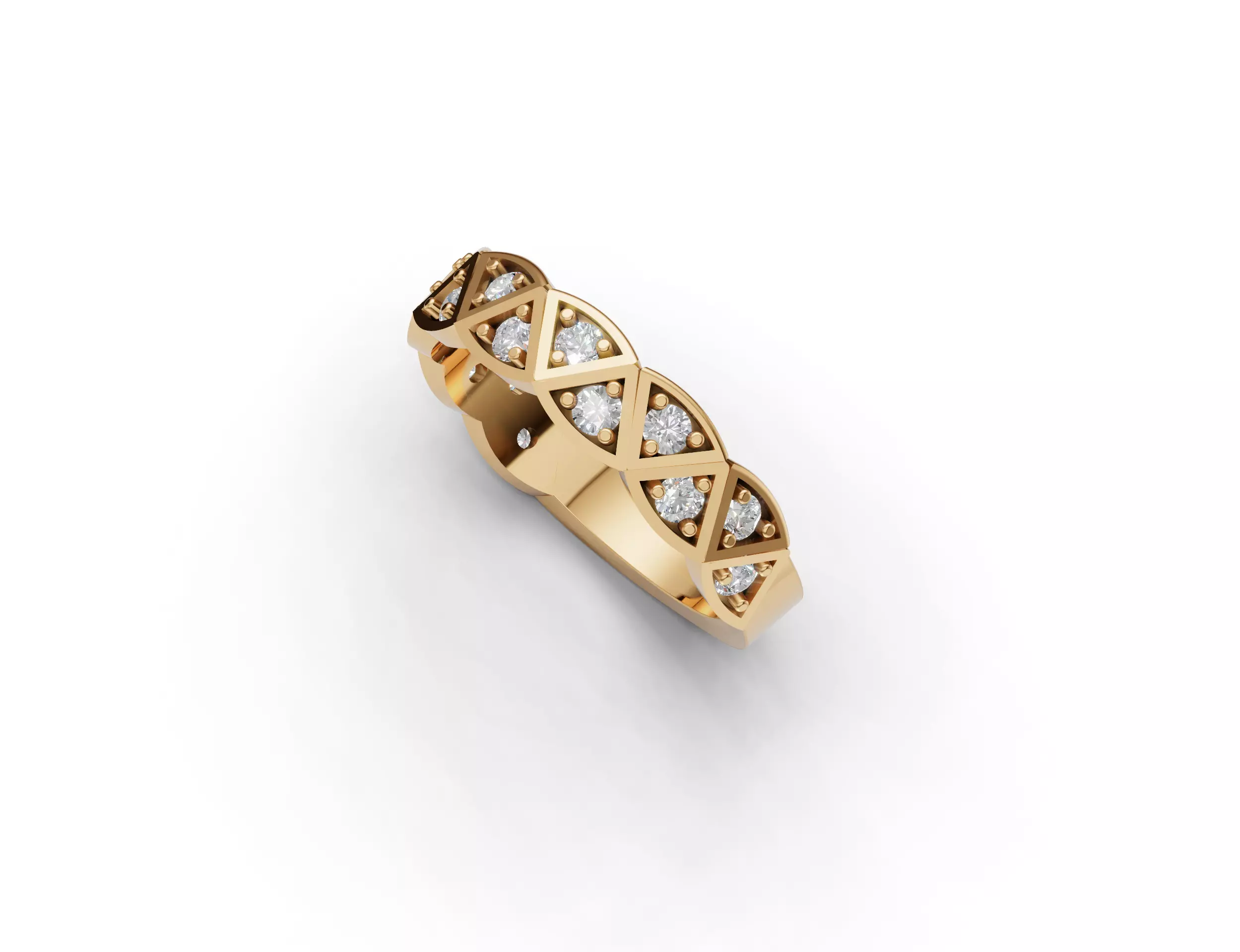Diamond Or Zircon Current Ring 3D print model