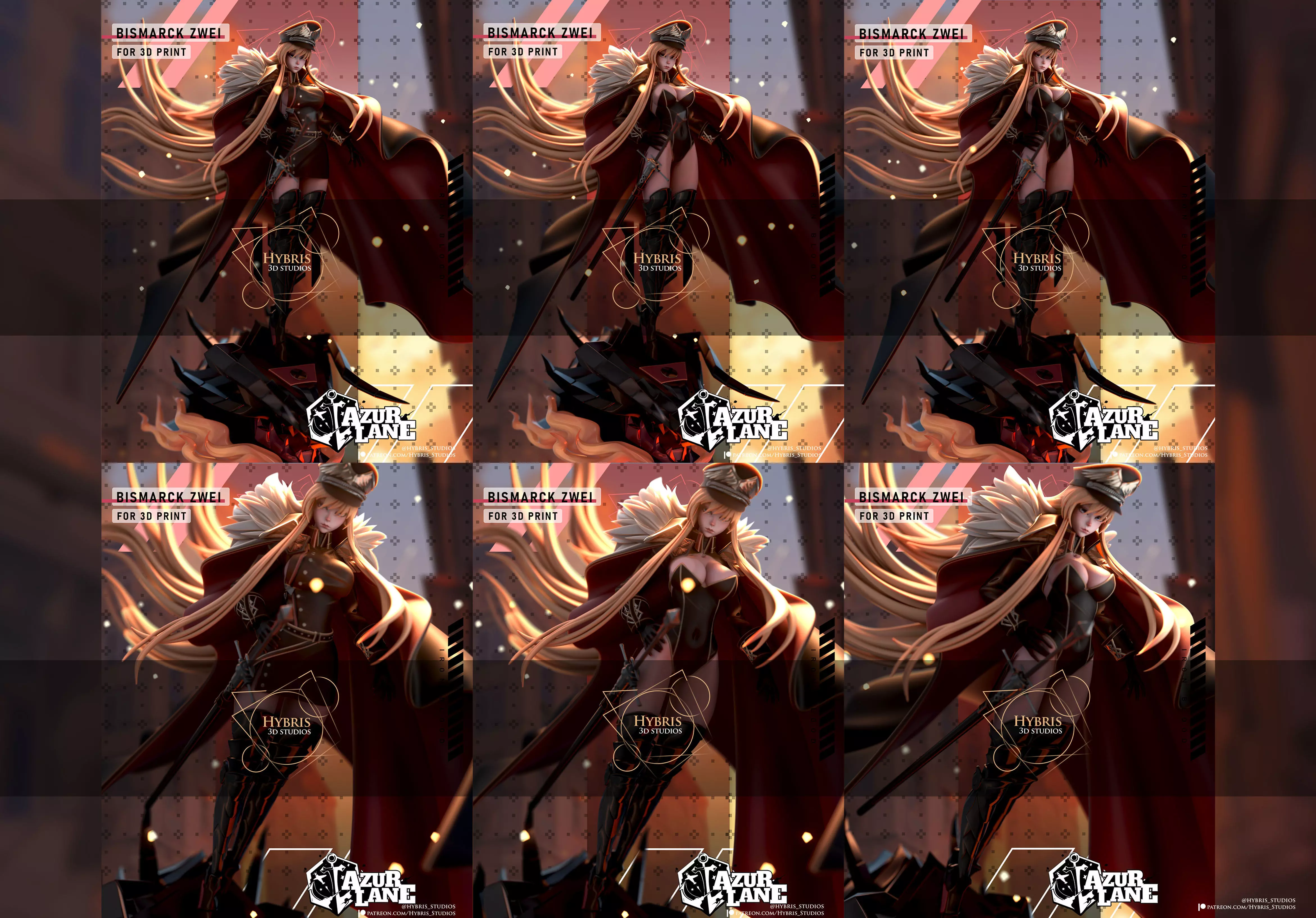 Bismarck from Azur Lane Commercial Package 3D print model_1