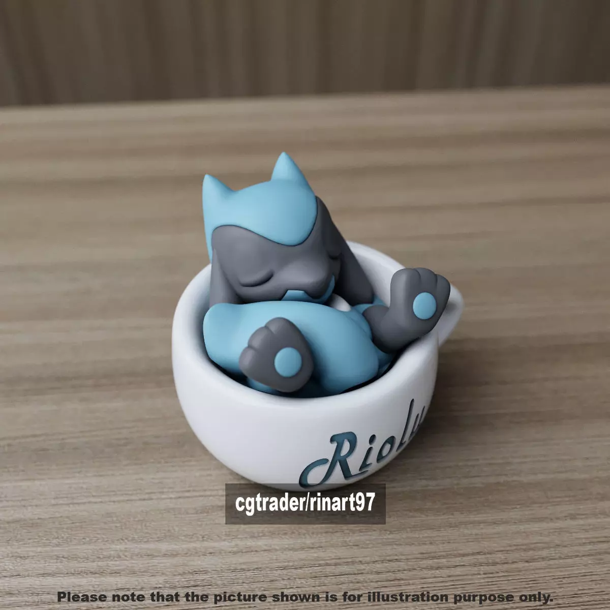 Riolu chill cup 3D print model_5