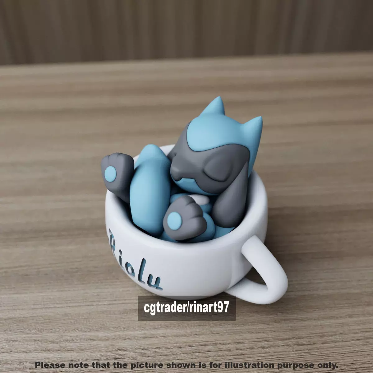 Riolu chill cup 3D print model_6