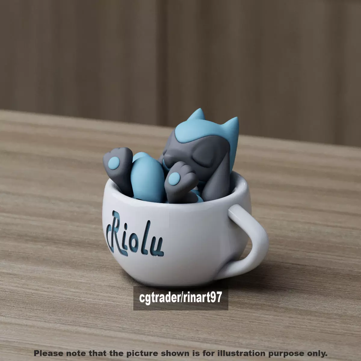 Riolu chill cup 3D print model_8