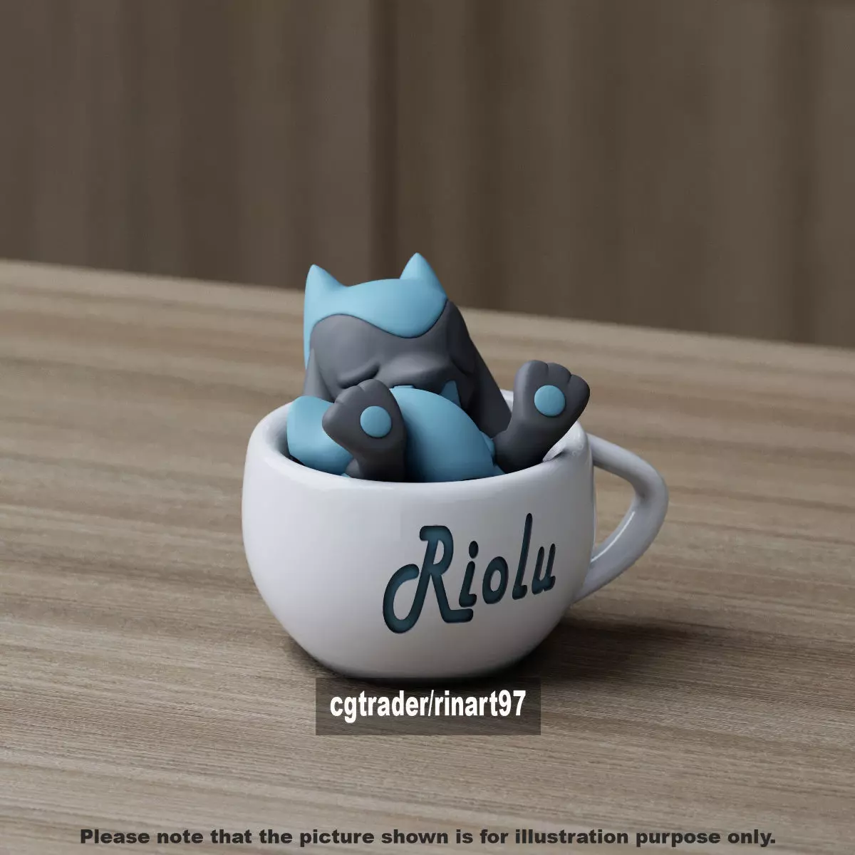Riolu chill cup 3D print model_13