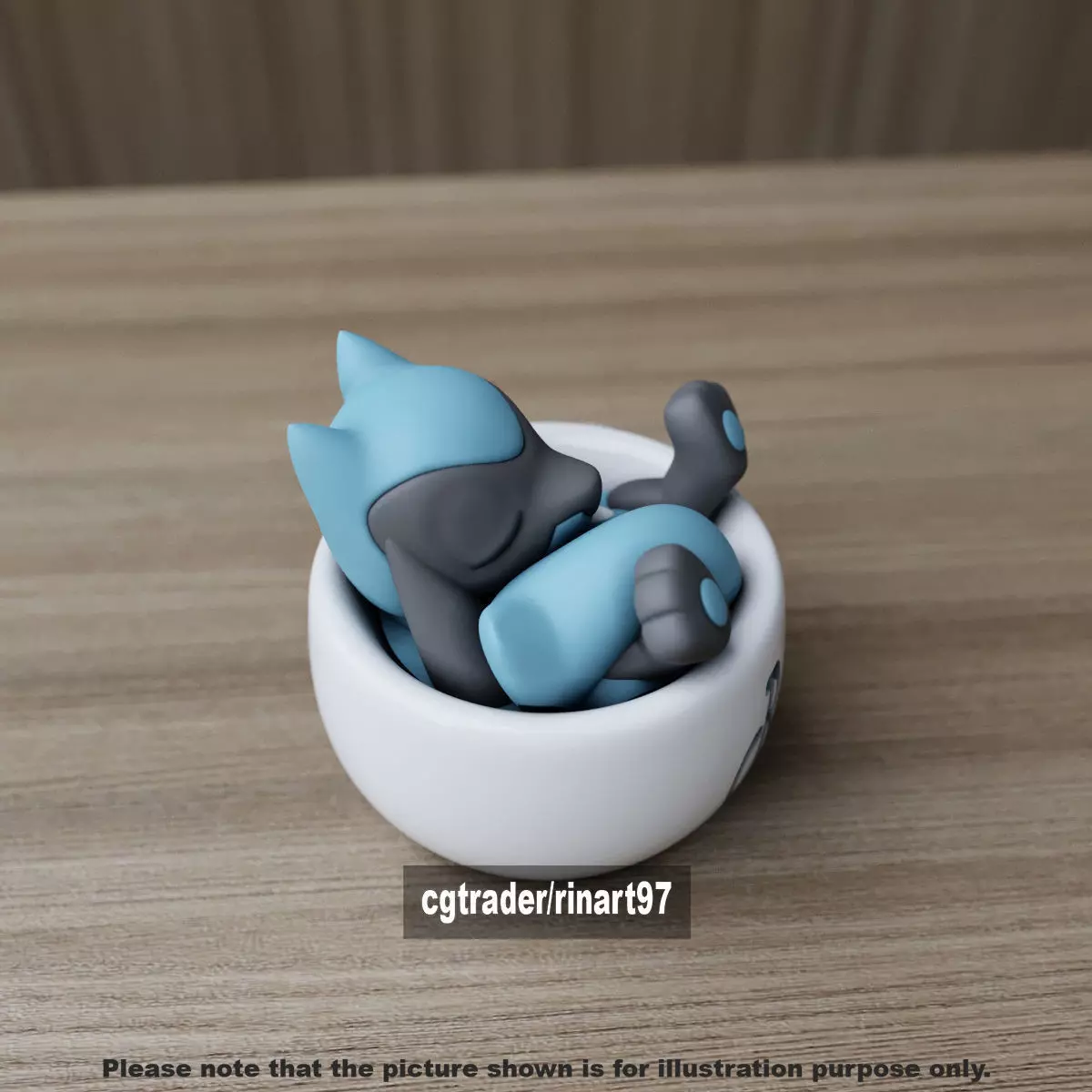 Riolu chill cup 3D print model_4