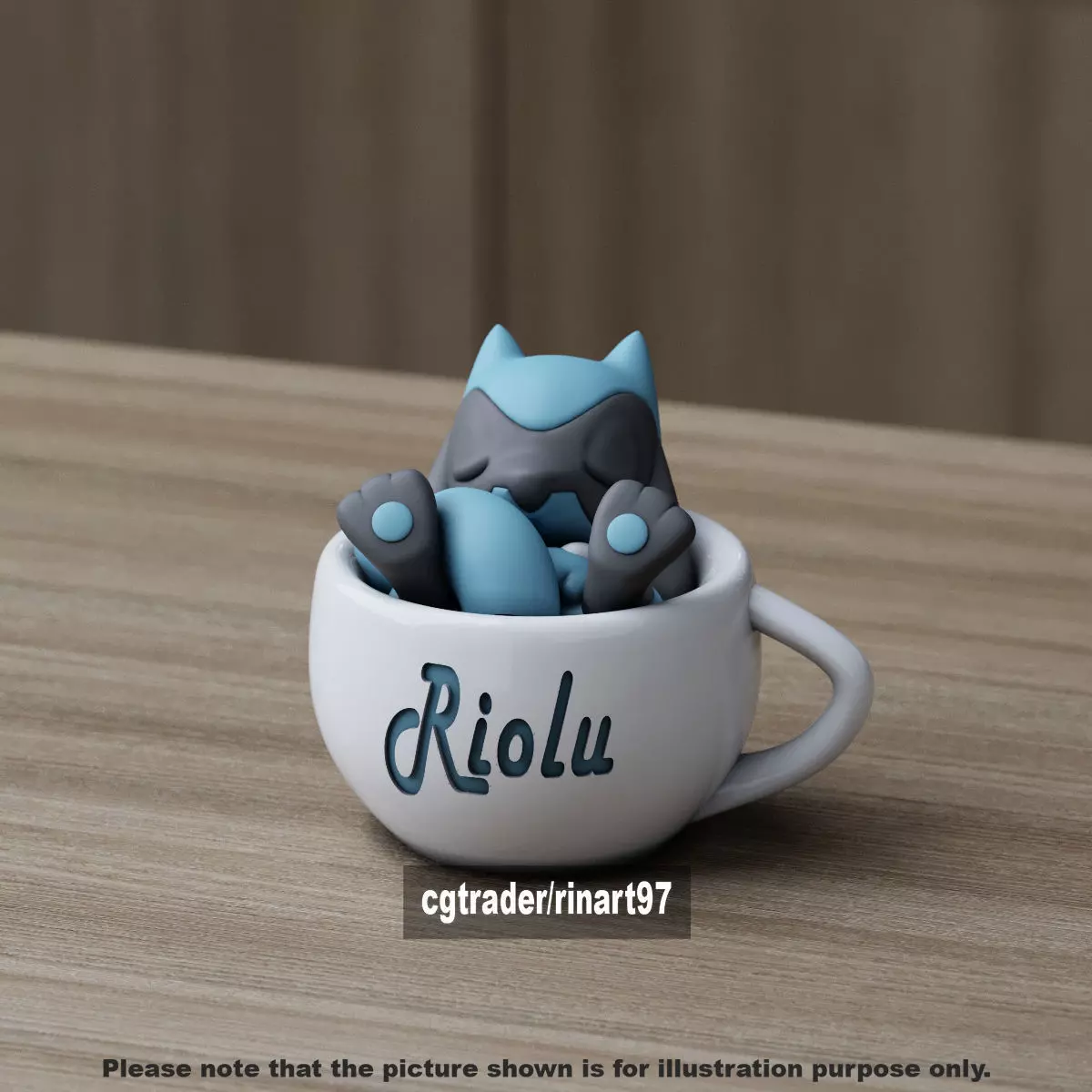 Riolu chill cup 3D print model_11