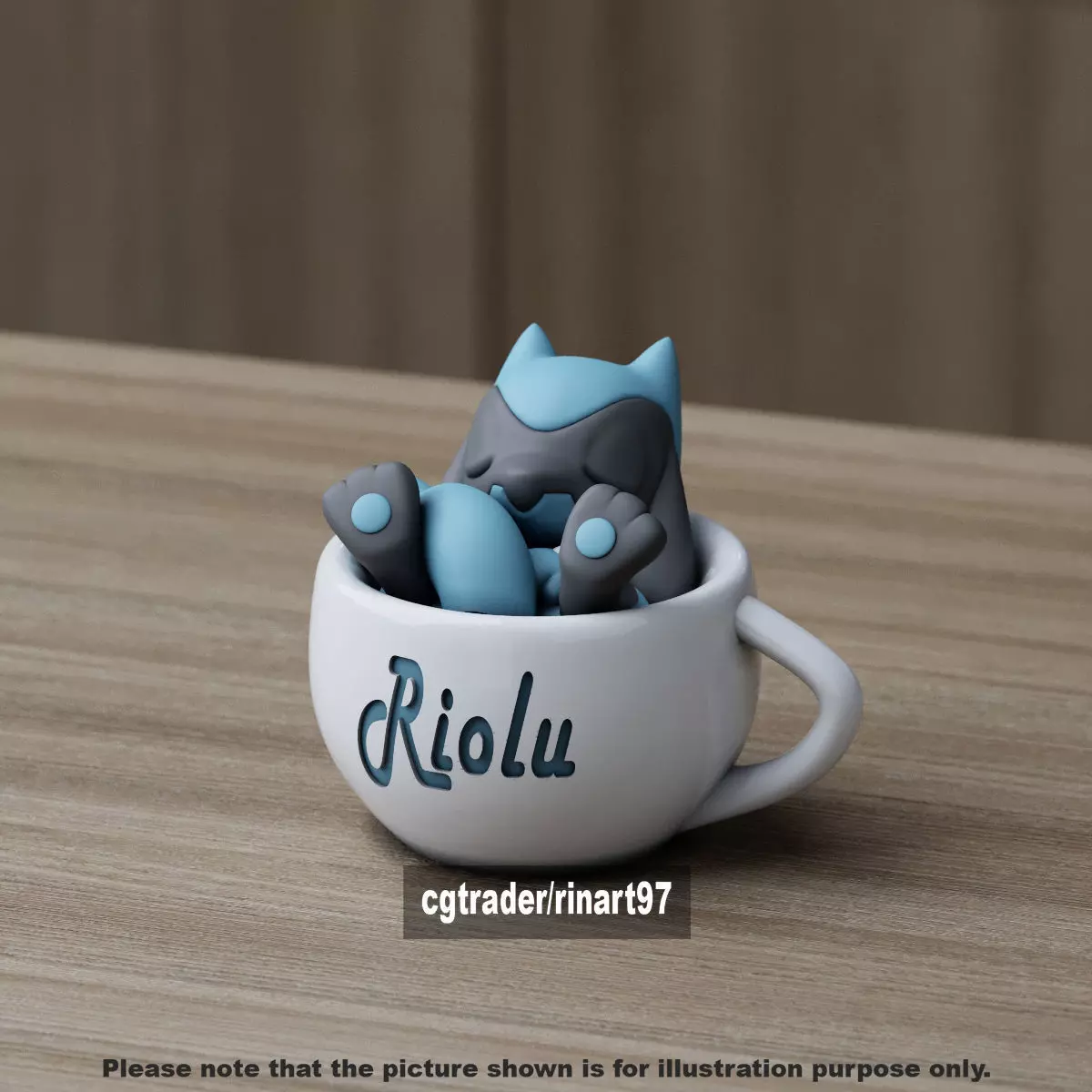 Riolu chill cup 3D print model_1