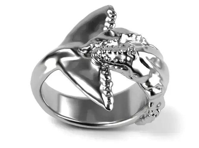 Humpback Whale Ring 3D print model