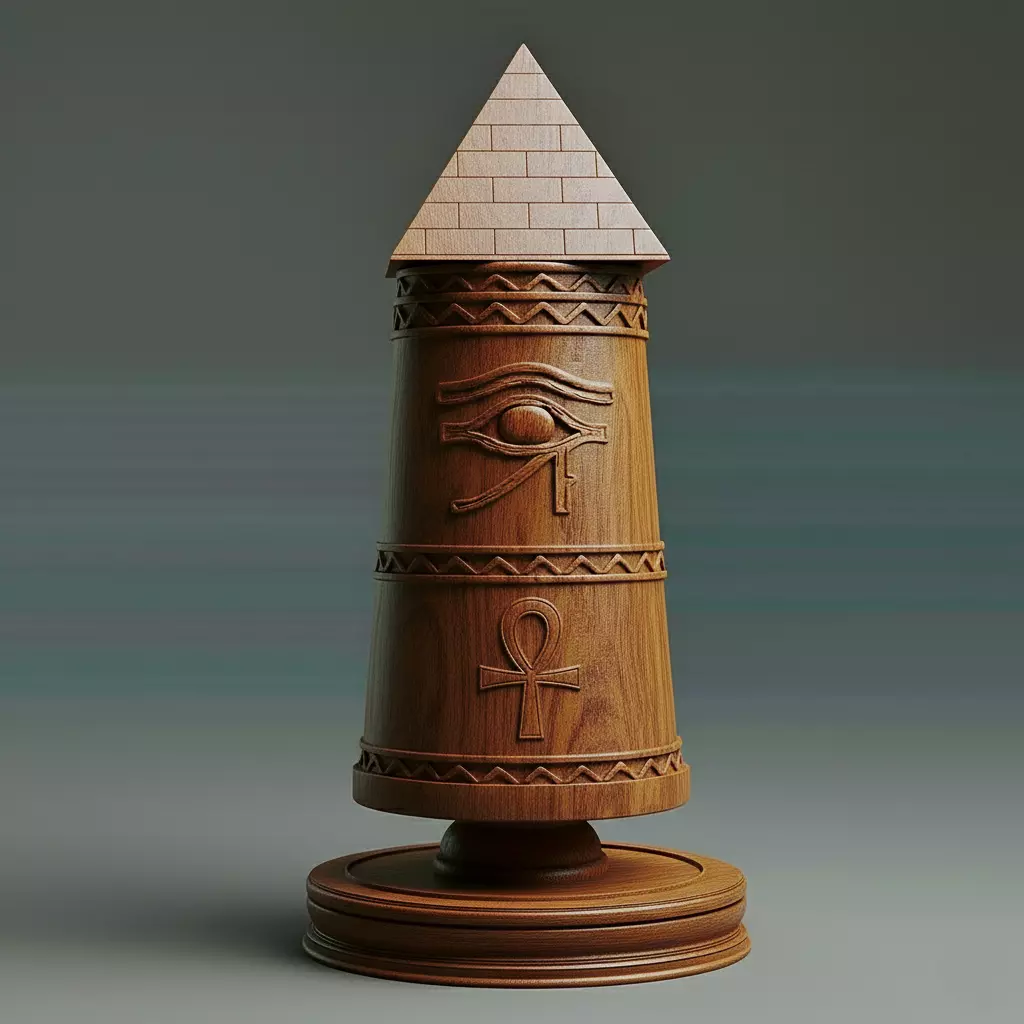 Ancient Egyptian Rook Chess Piece 3D print model