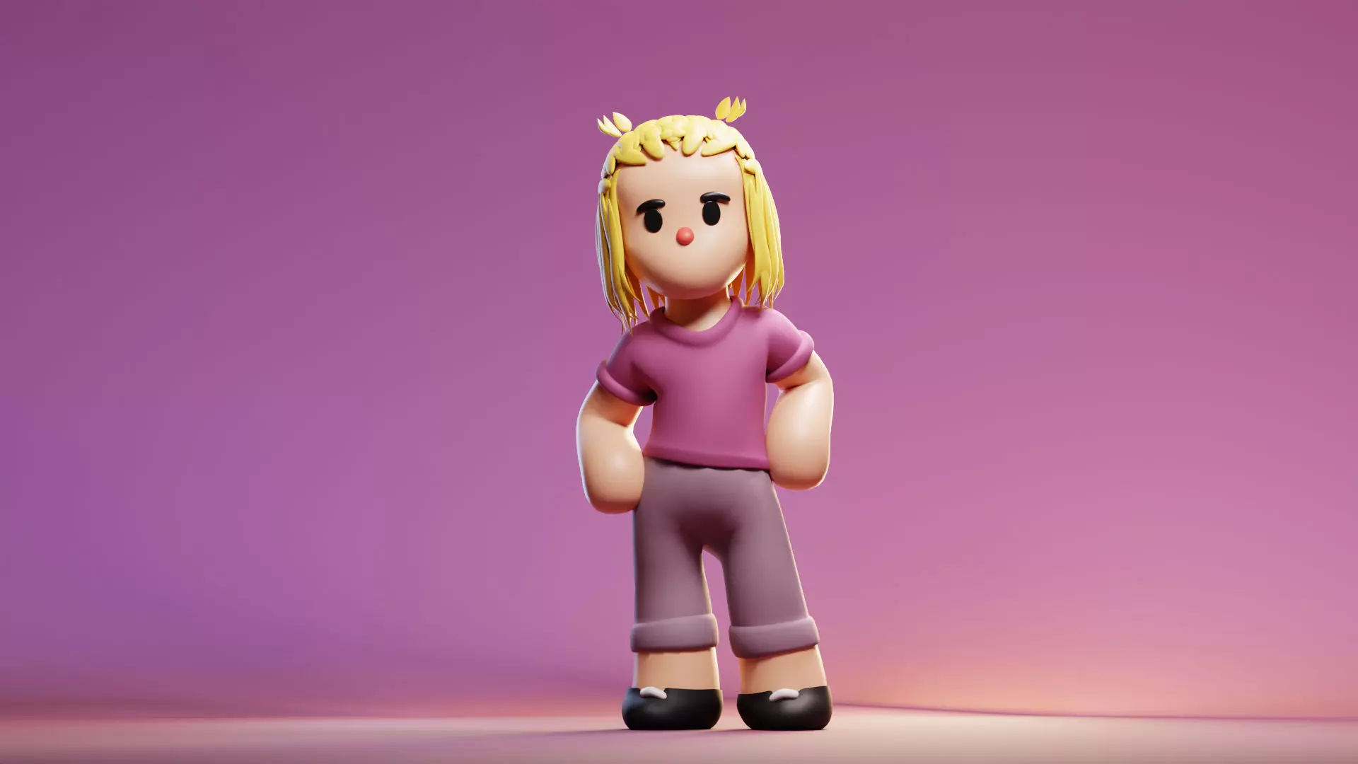 Cutie Woman - CUTIEGUYS Collection Free low-poly 3D model