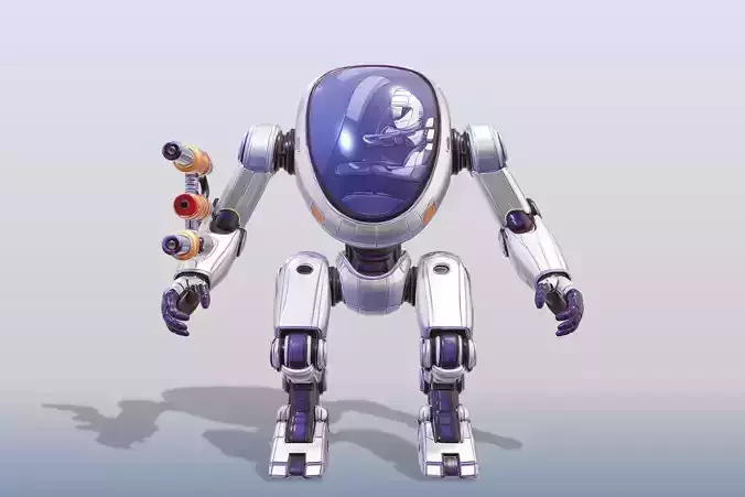 Humanoid Robotic Suit Realistic Model for Games Visual Effects