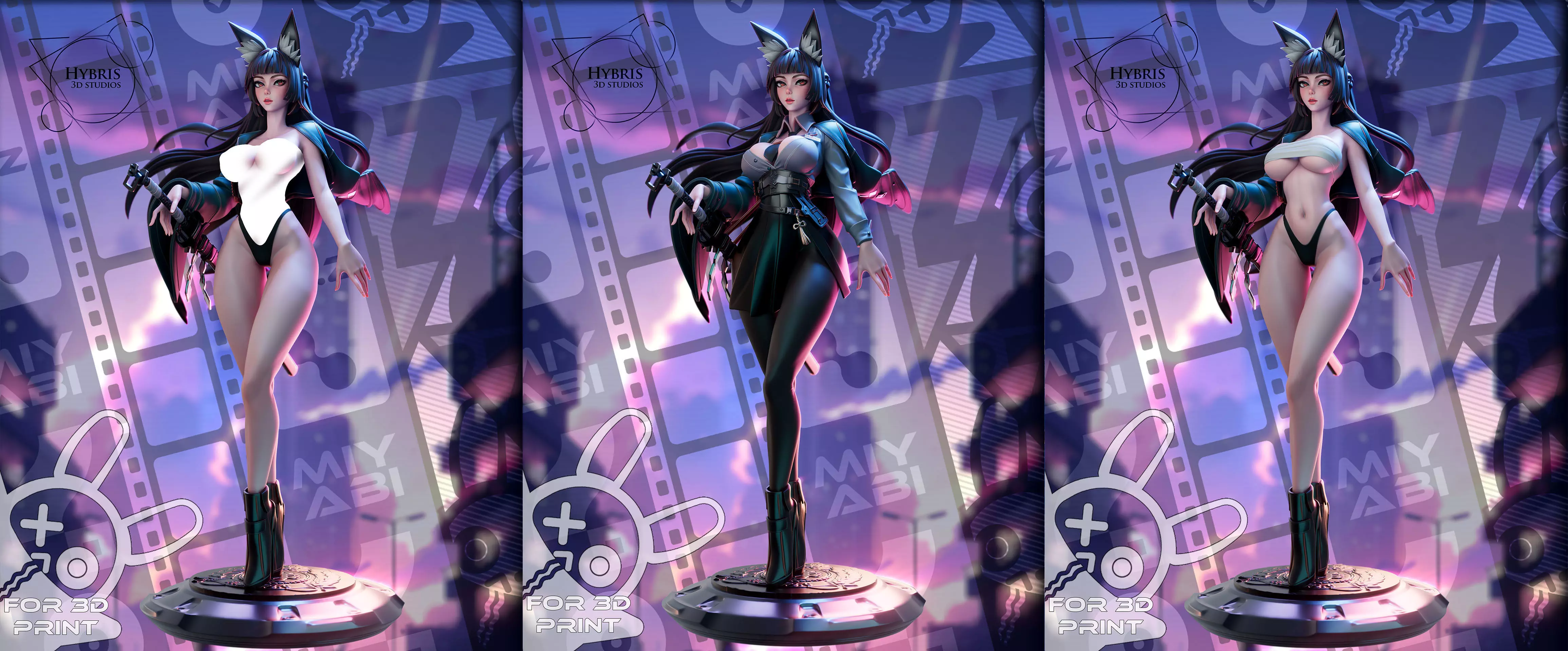 Hoshimi Miyabi from Zenless Zone Zero Collector Package 3D print model_1