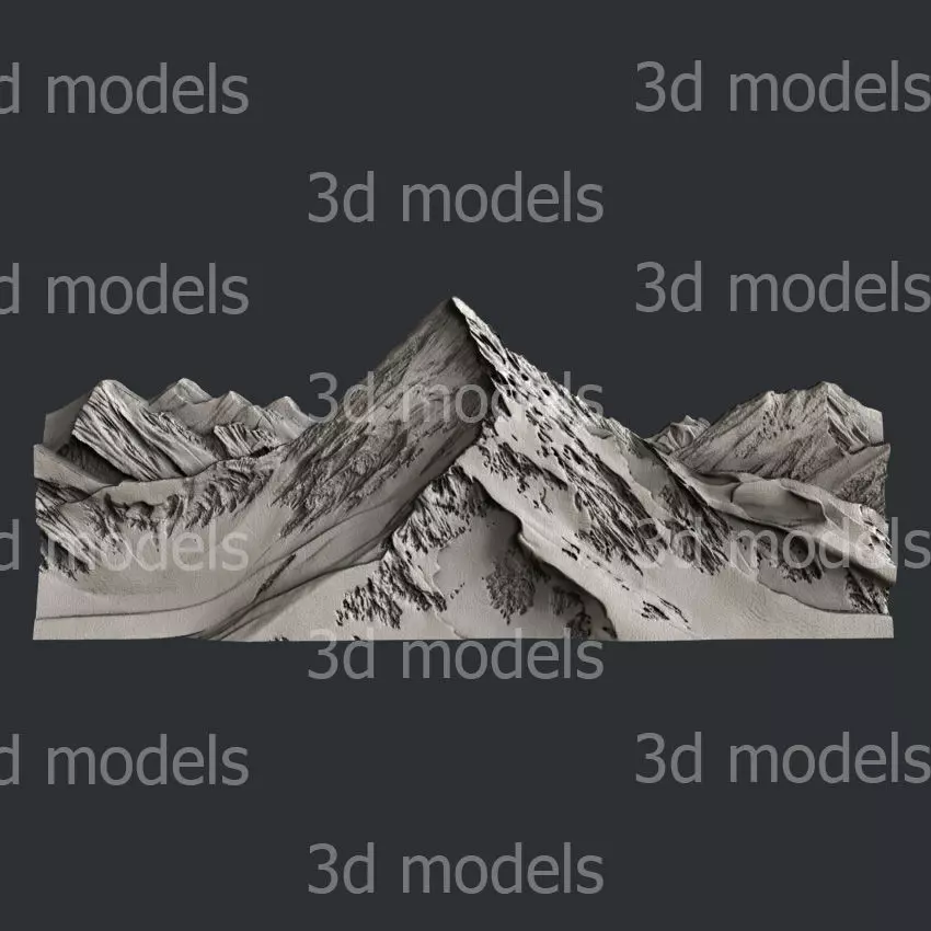 3d STL models for CNC router or 3dprinter Mountains P531 3D model_1