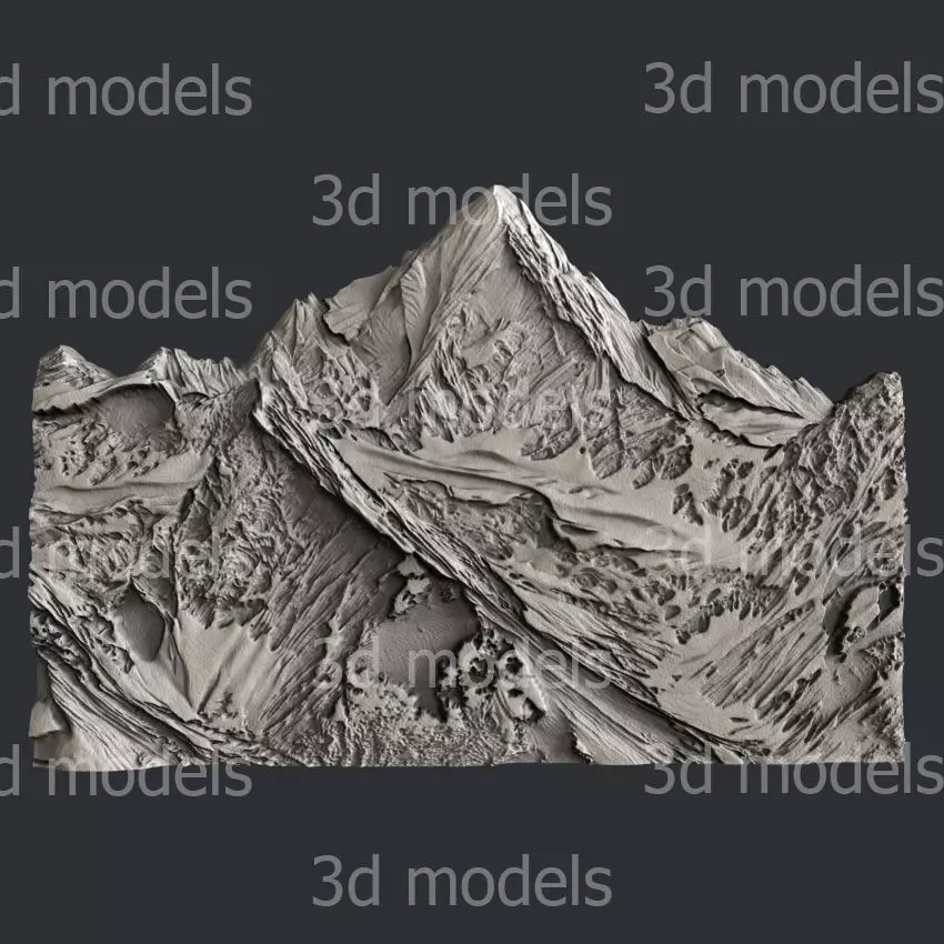 3d STL models for CNC router or 3dprinter Mountains P531 3D model_2