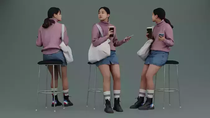 Coffee and Smartphone Moment