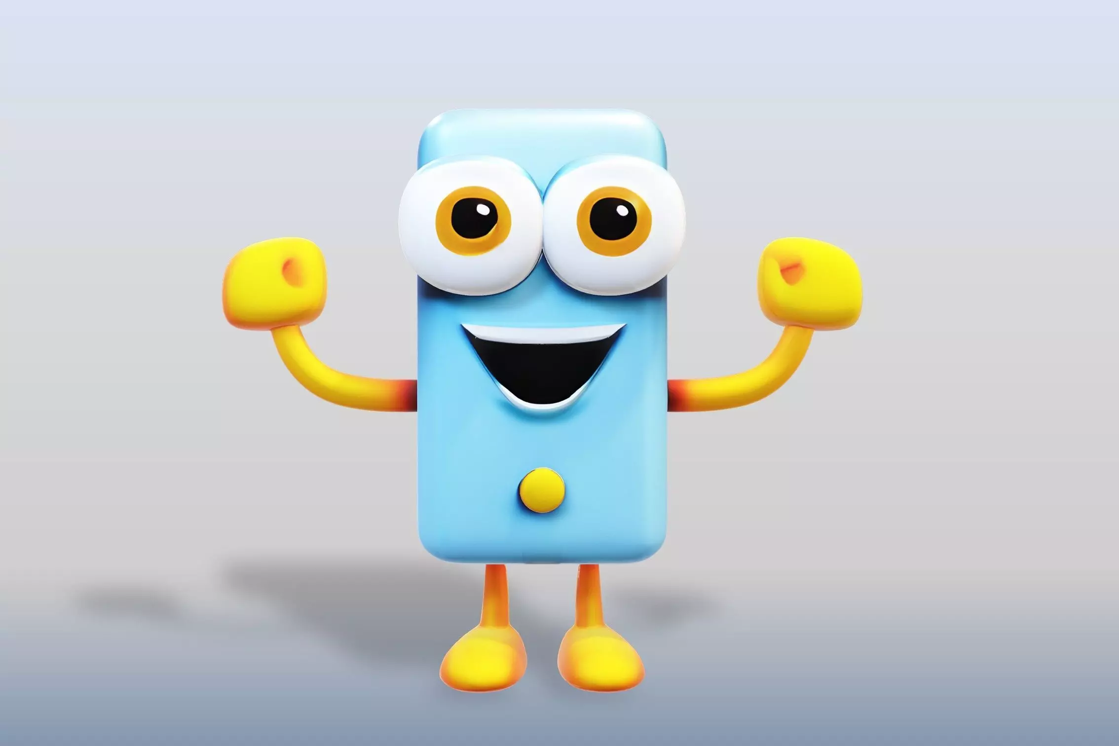 3D Cartoon character t stylized usb 3D model_0