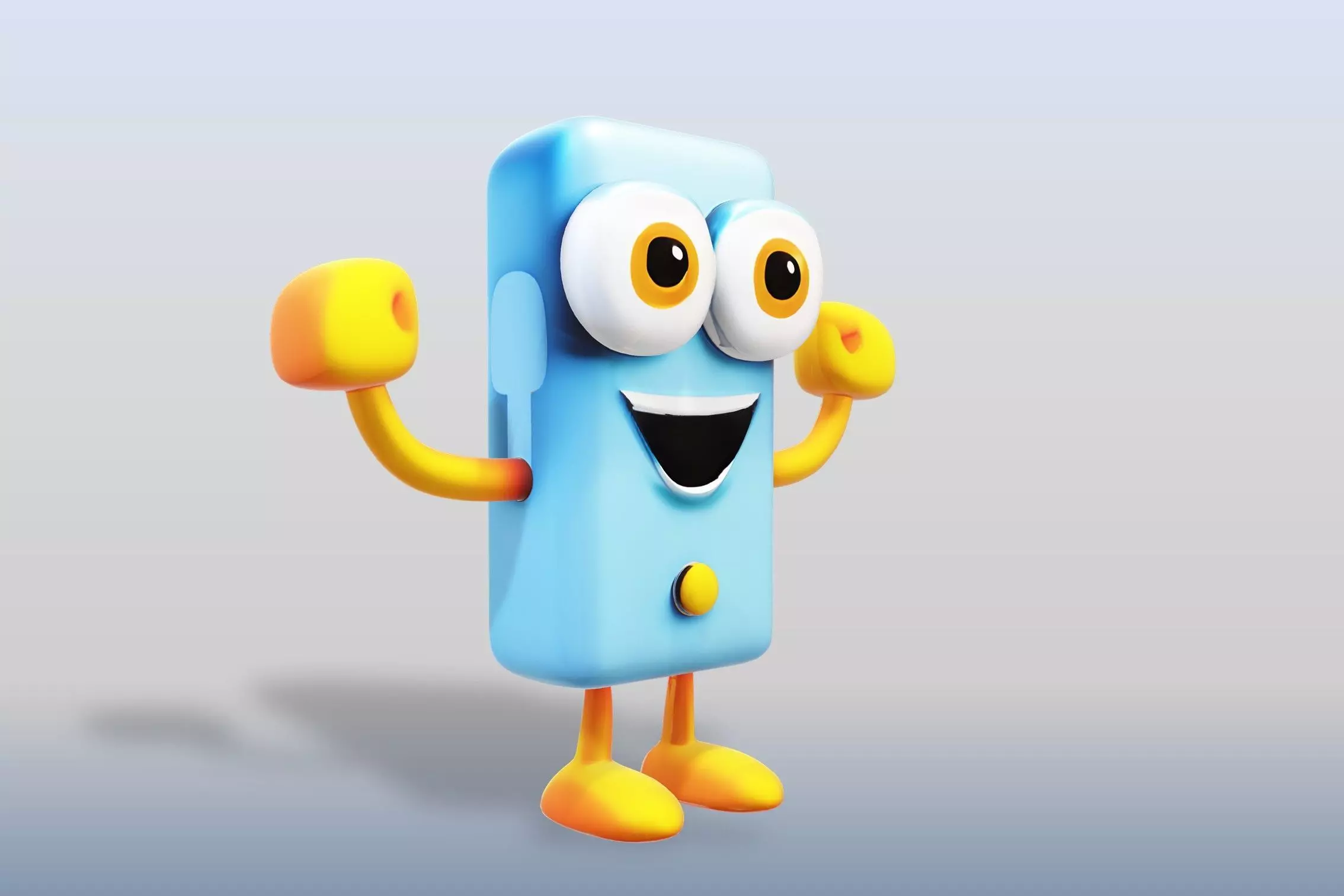 3D Cartoon character t stylized usb 3D model_2