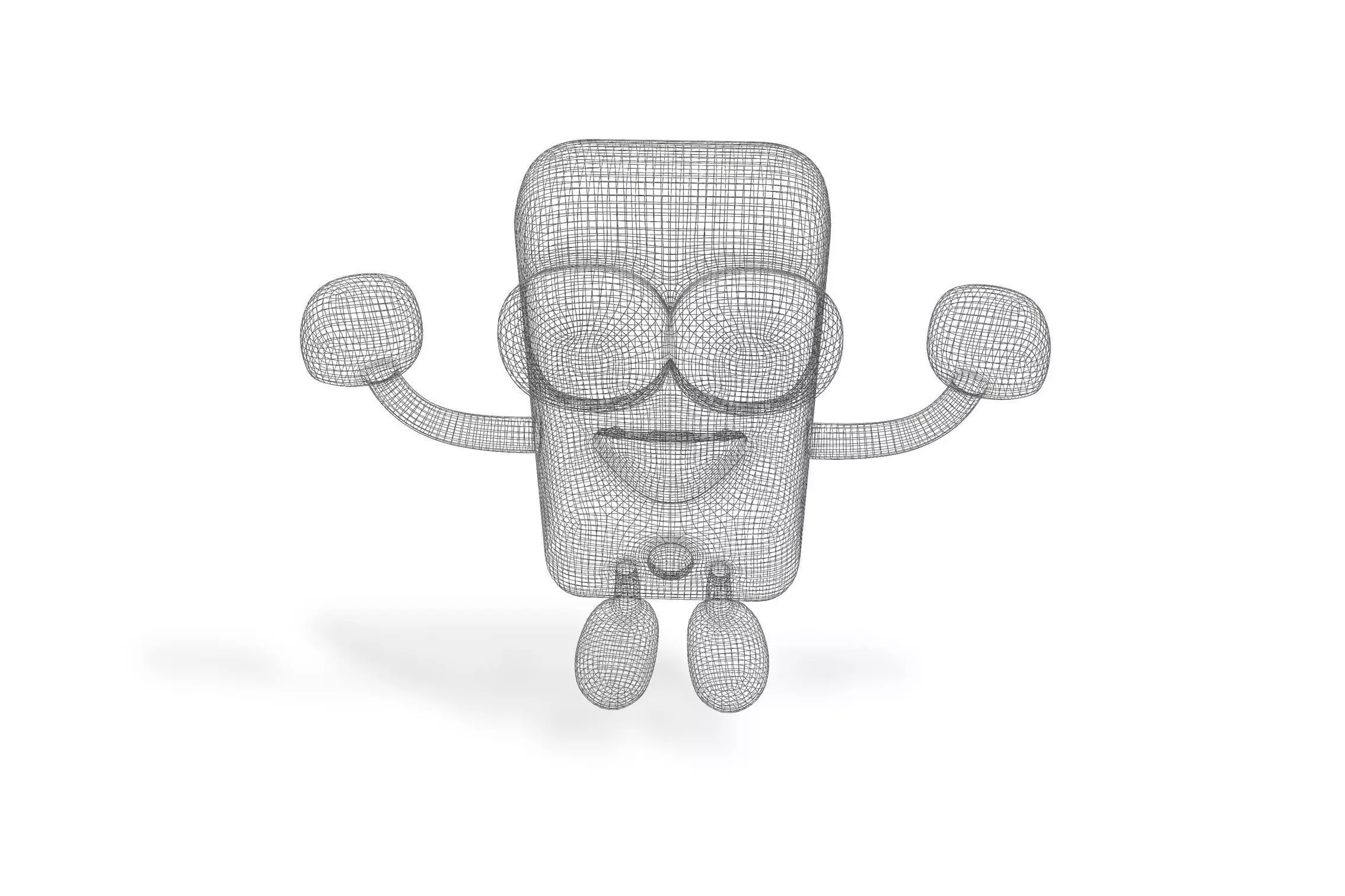 3D Cartoon character t stylized usb 3D model_7