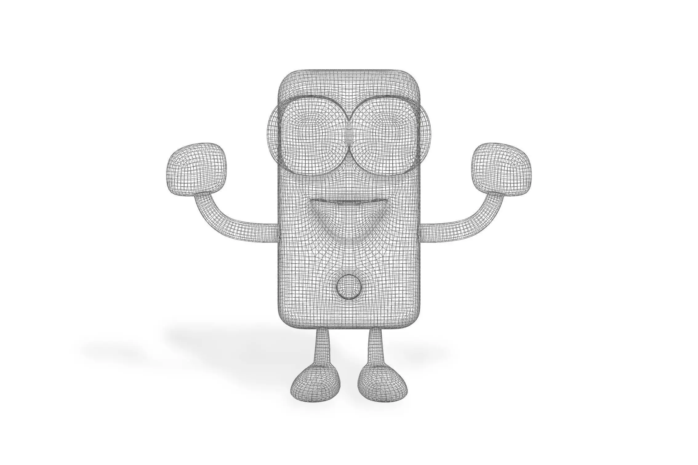 3D Cartoon character t stylized usb 3D model_1