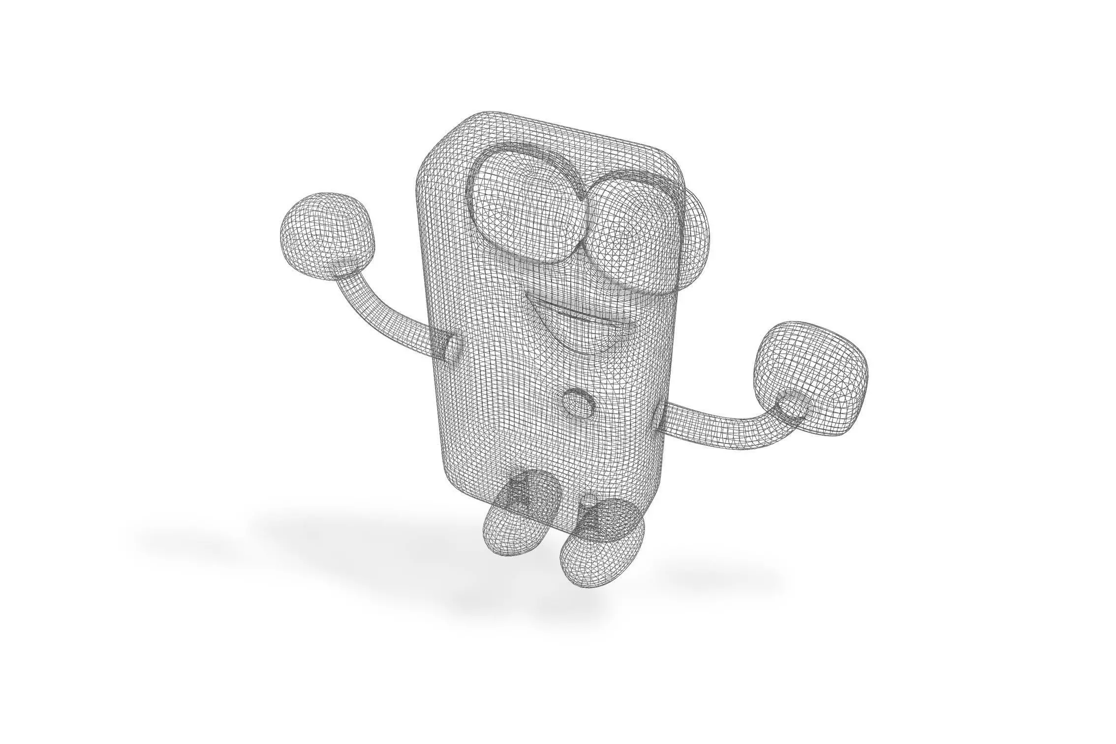3D Cartoon character t stylized usb 3D model_9