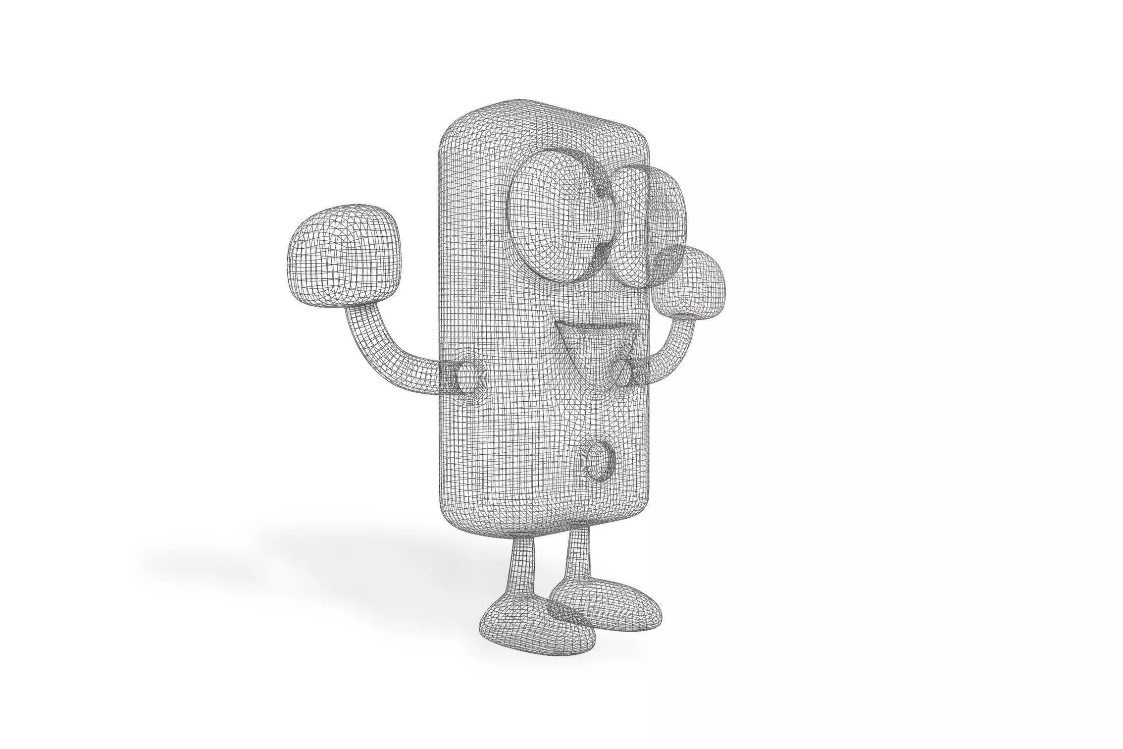 3D Cartoon character t stylized usb 3D model_3