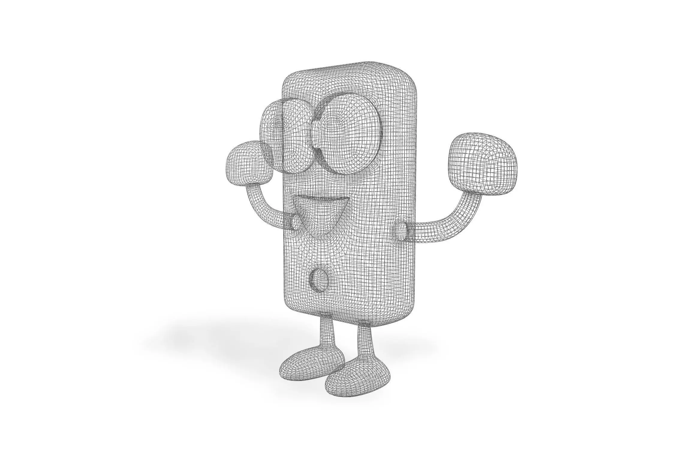 3D Cartoon character t stylized usb 3D model_5