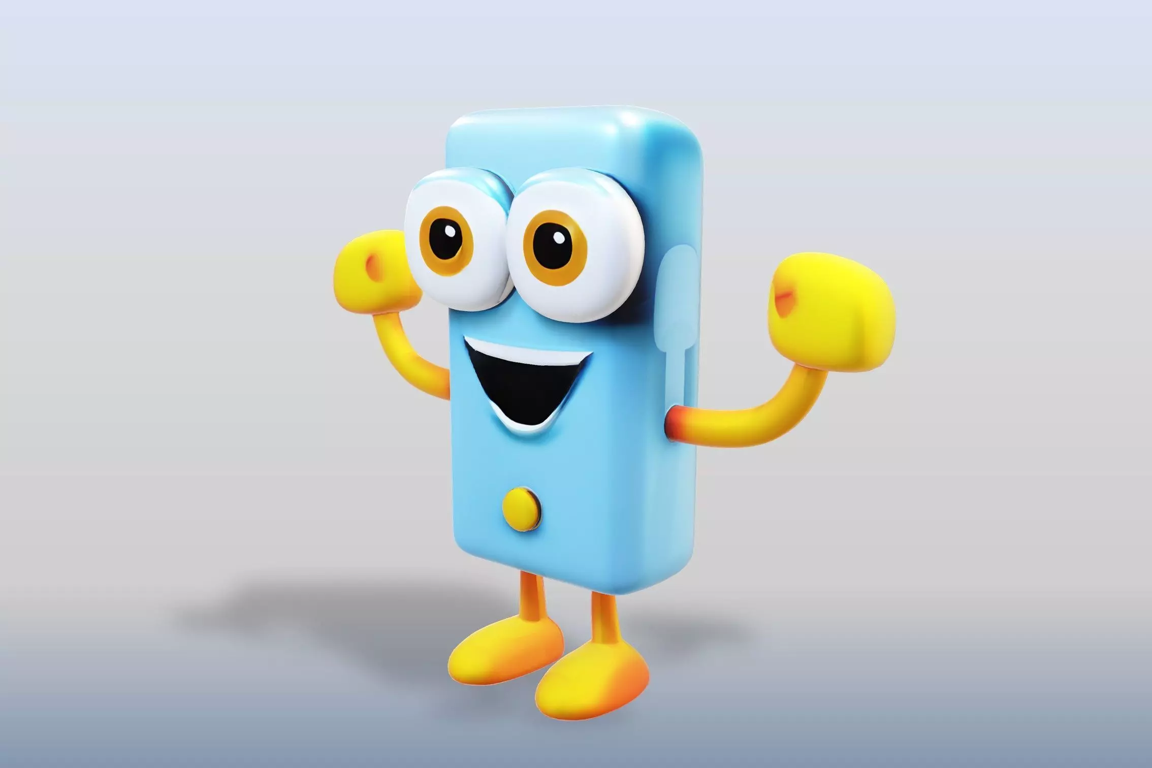 3D Cartoon character t stylized usb 3D model_4