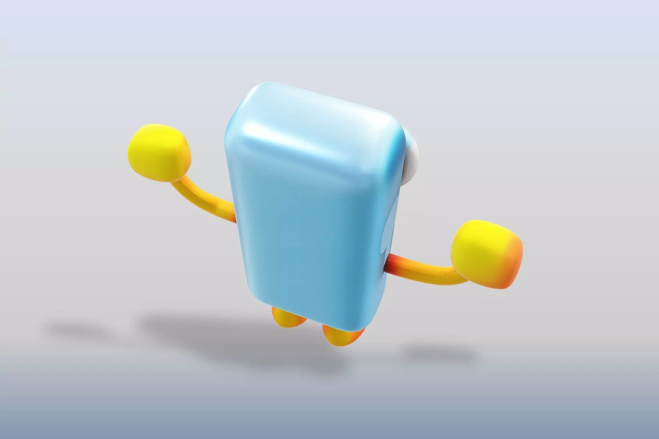 3D Cartoon character t stylized usb 3D model_8