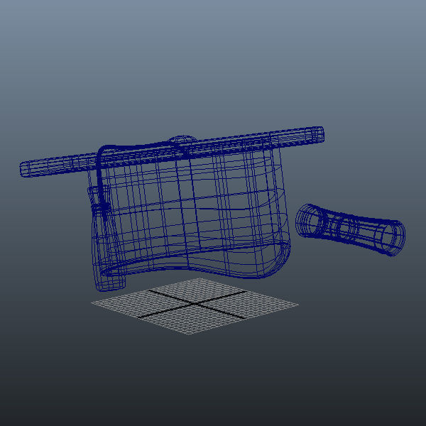 Graduation Cap and Diploma 3D model_4