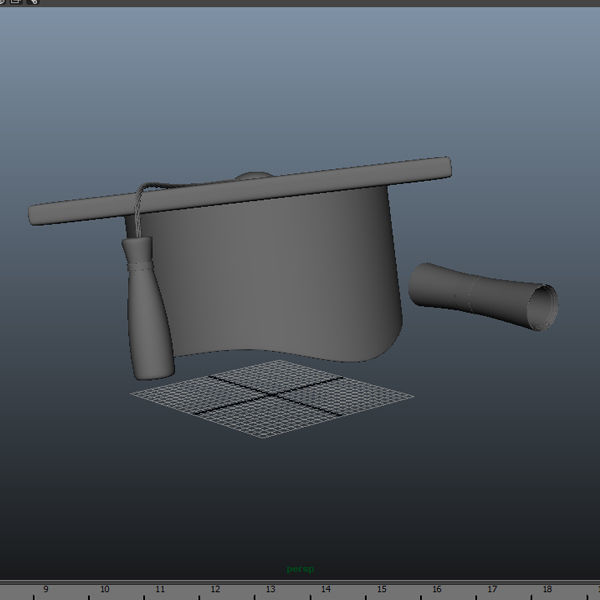 Graduation Cap and Diploma 3D model_2