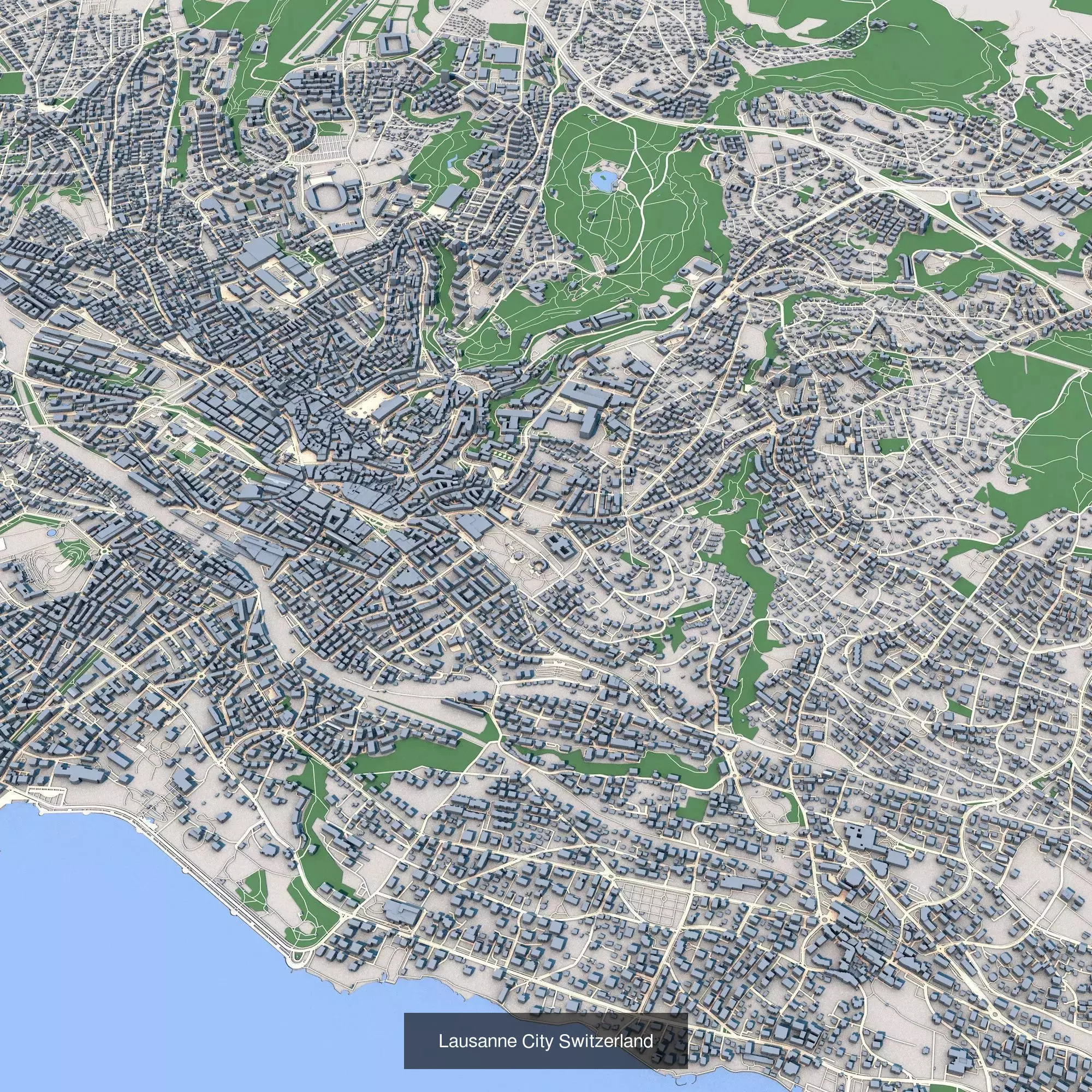 10 Models American Cities Low Poly Collection Urban Landscape _4