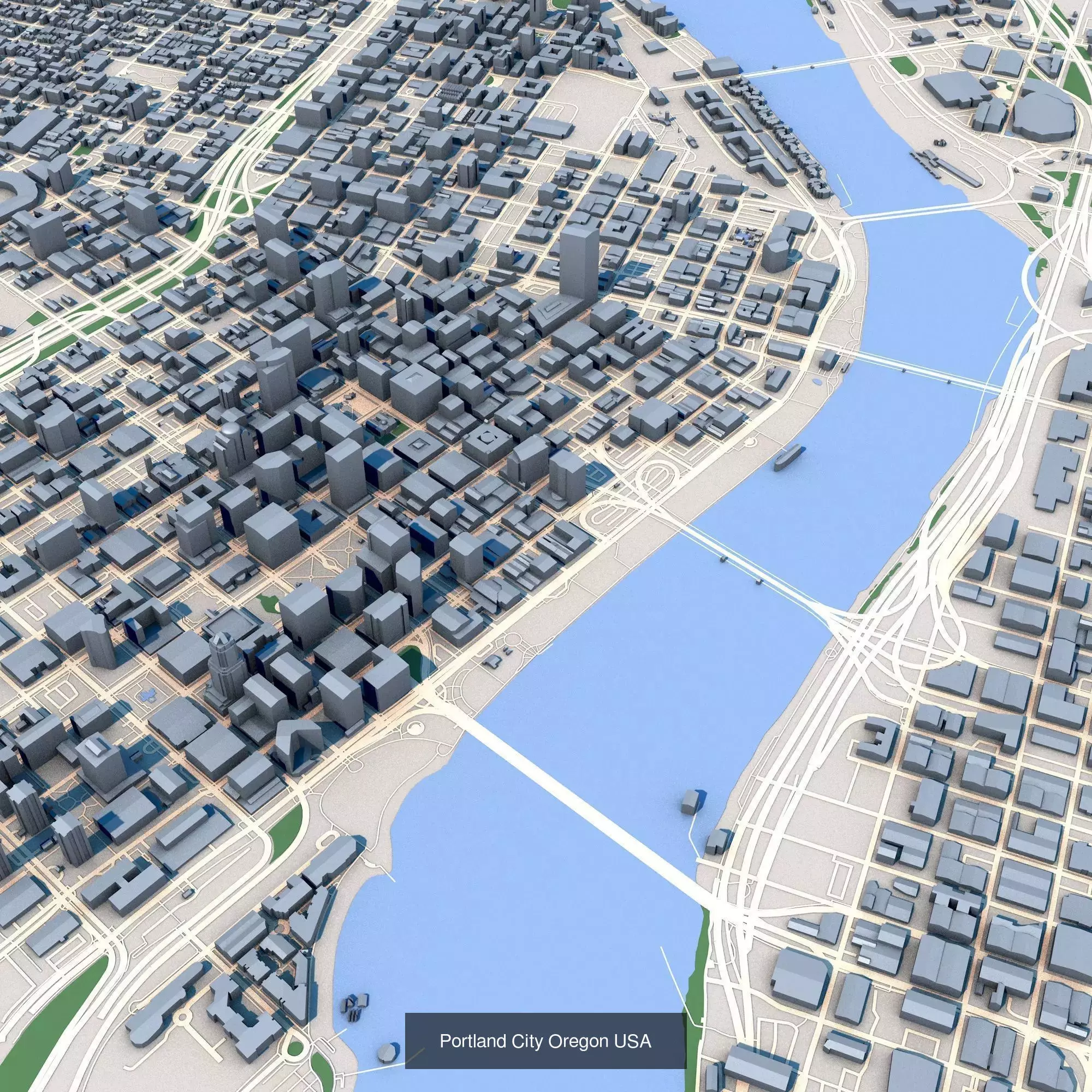 10 Models American Cities Low Poly Collection Urban Landscape _5