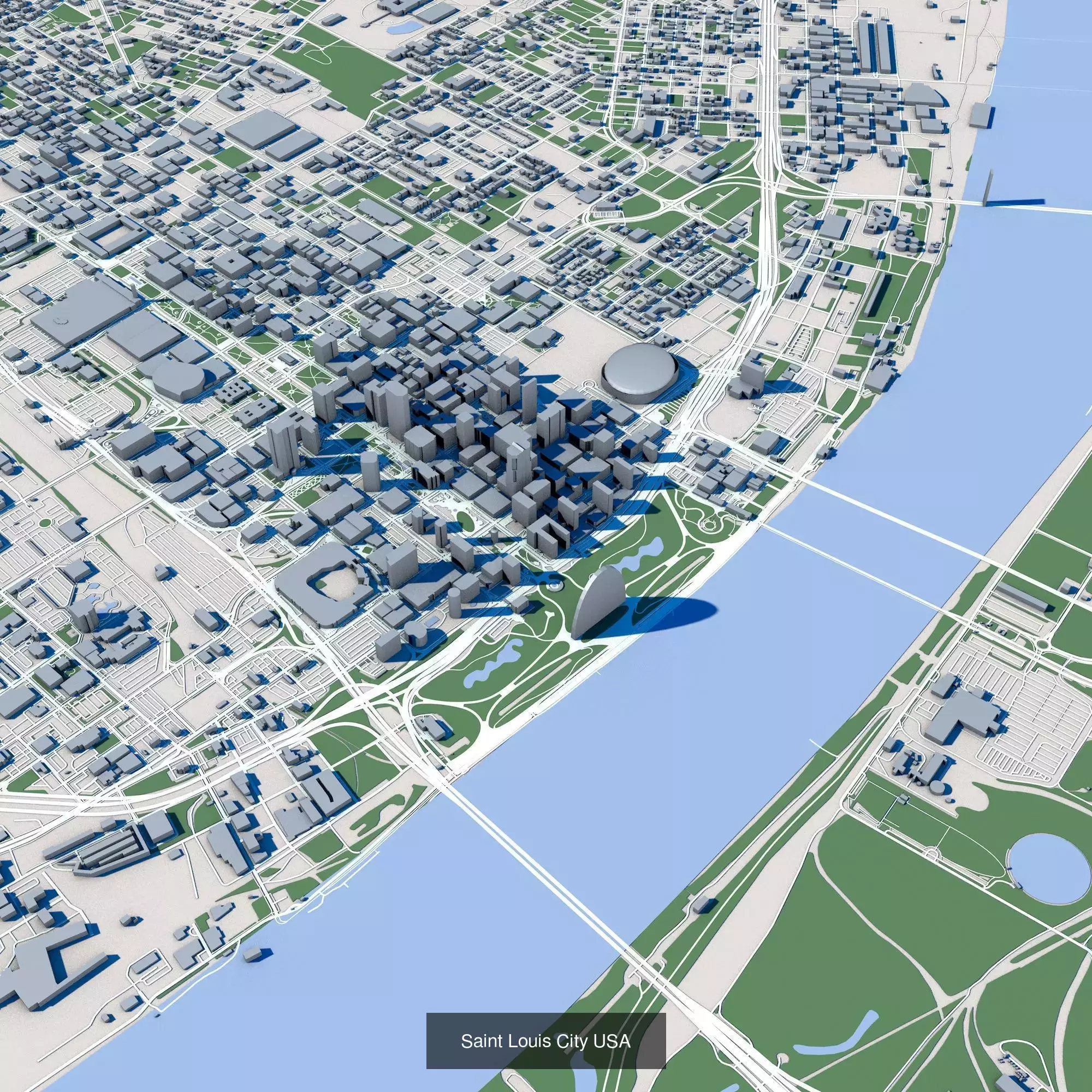 10 Models American Cities Low Poly Collection Urban Landscape _9