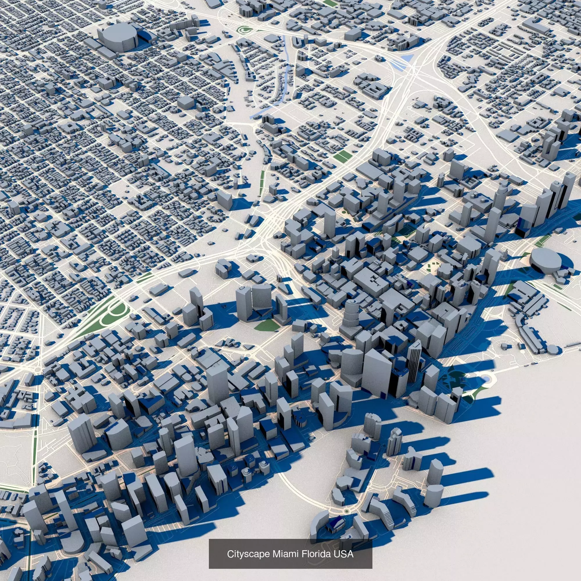 10 Models American Cities Low Poly Collection Urban Landscape _7